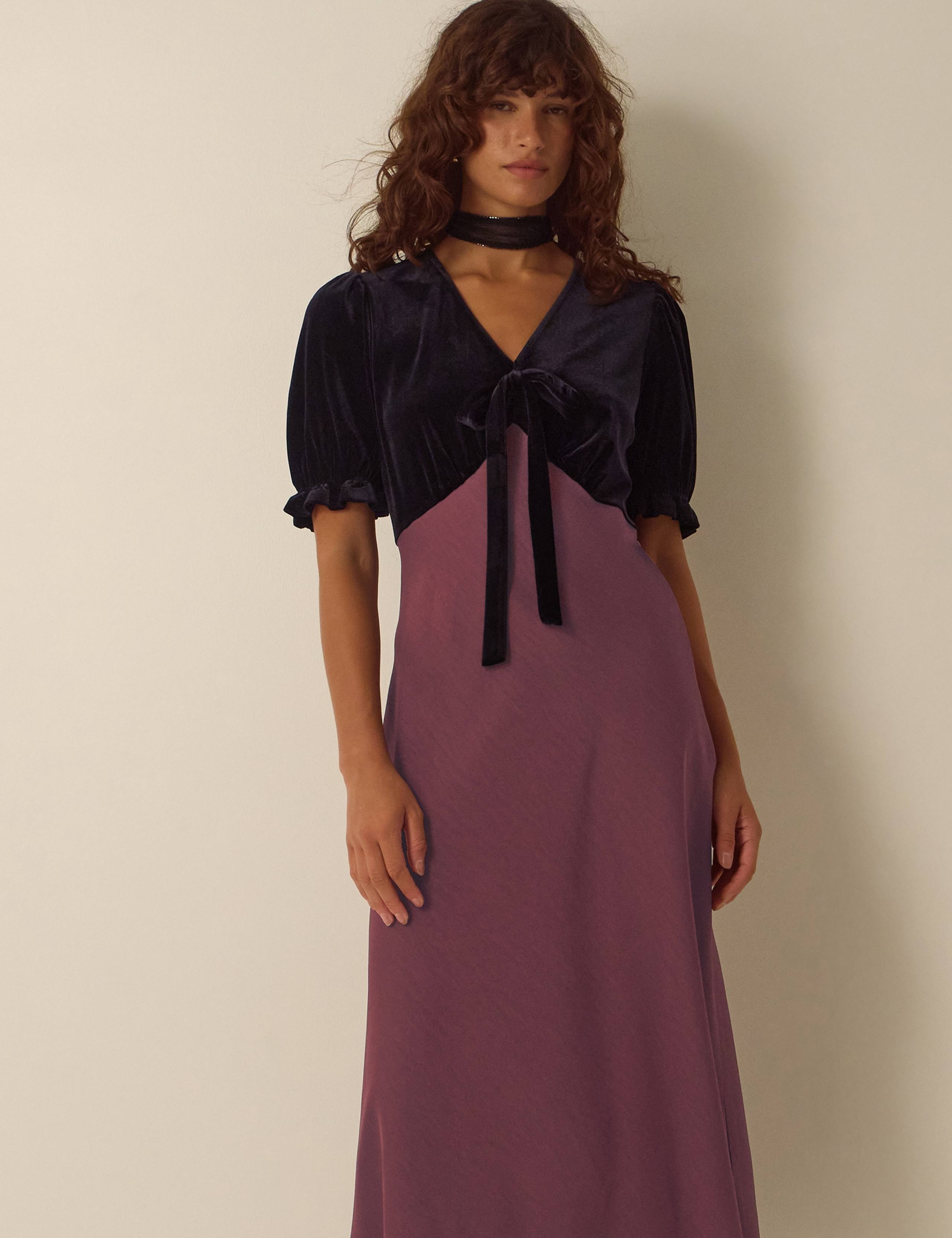 V-Neck Midi Slip Dress 4 of 6