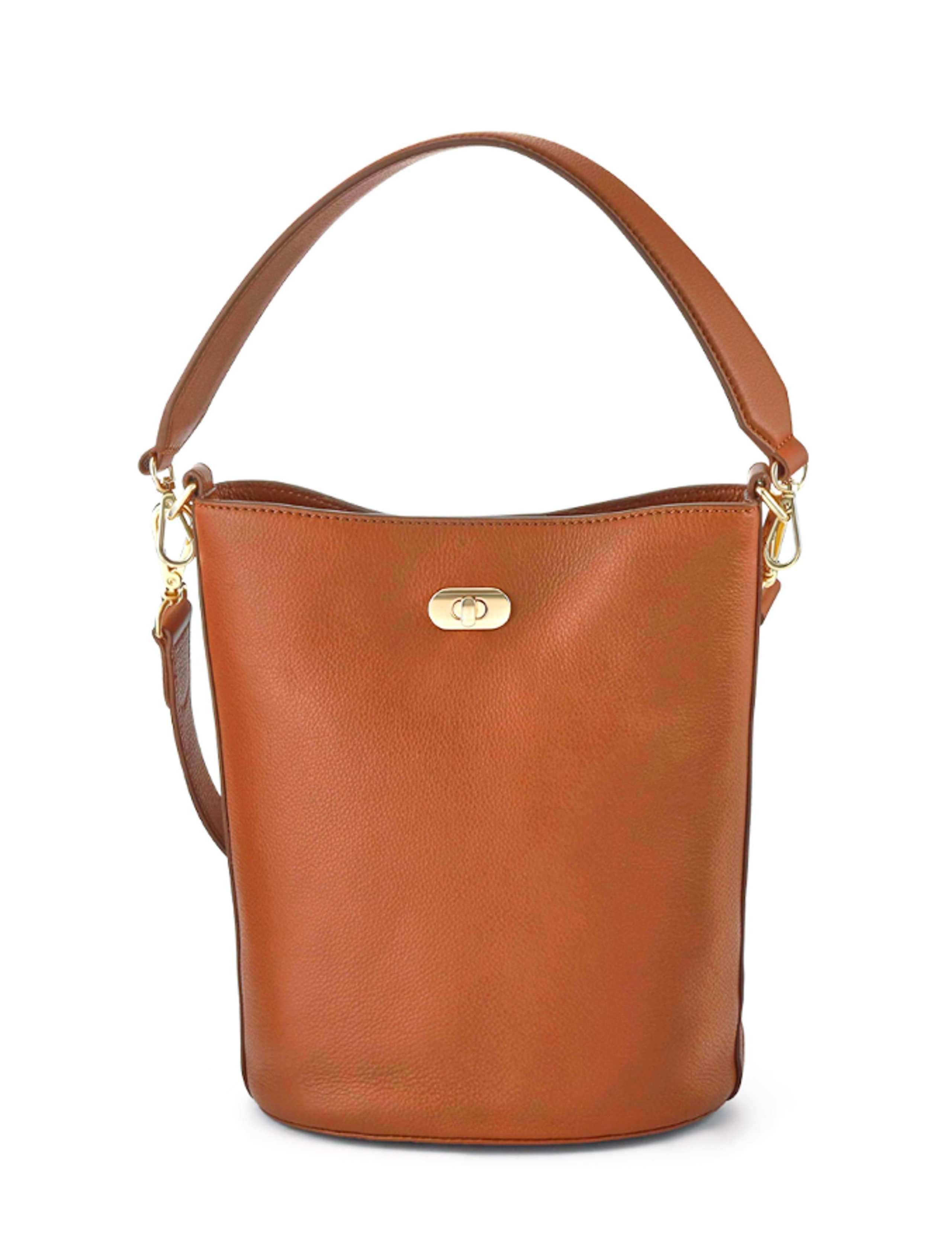 Leather Bucket Shoulder Bag 2 of 5