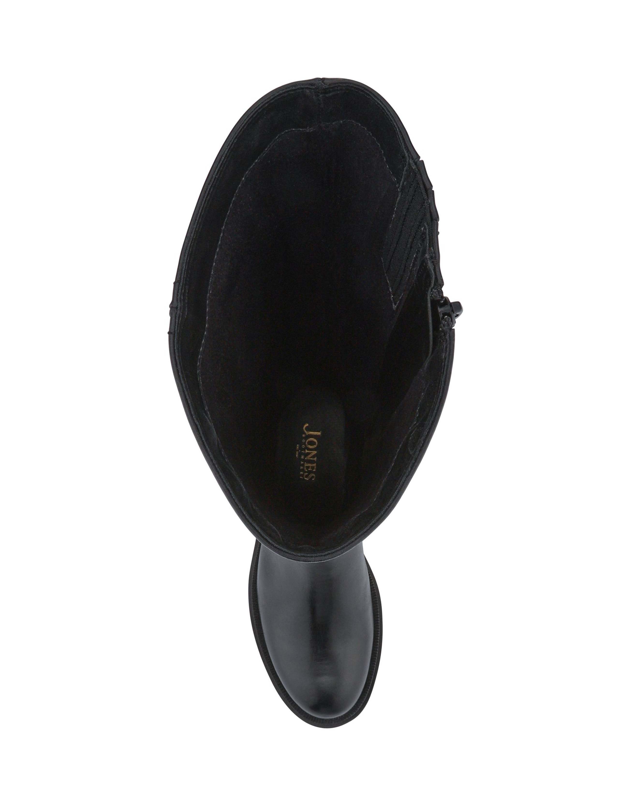 Leather Block Heel Knee High Boots 4 of 5