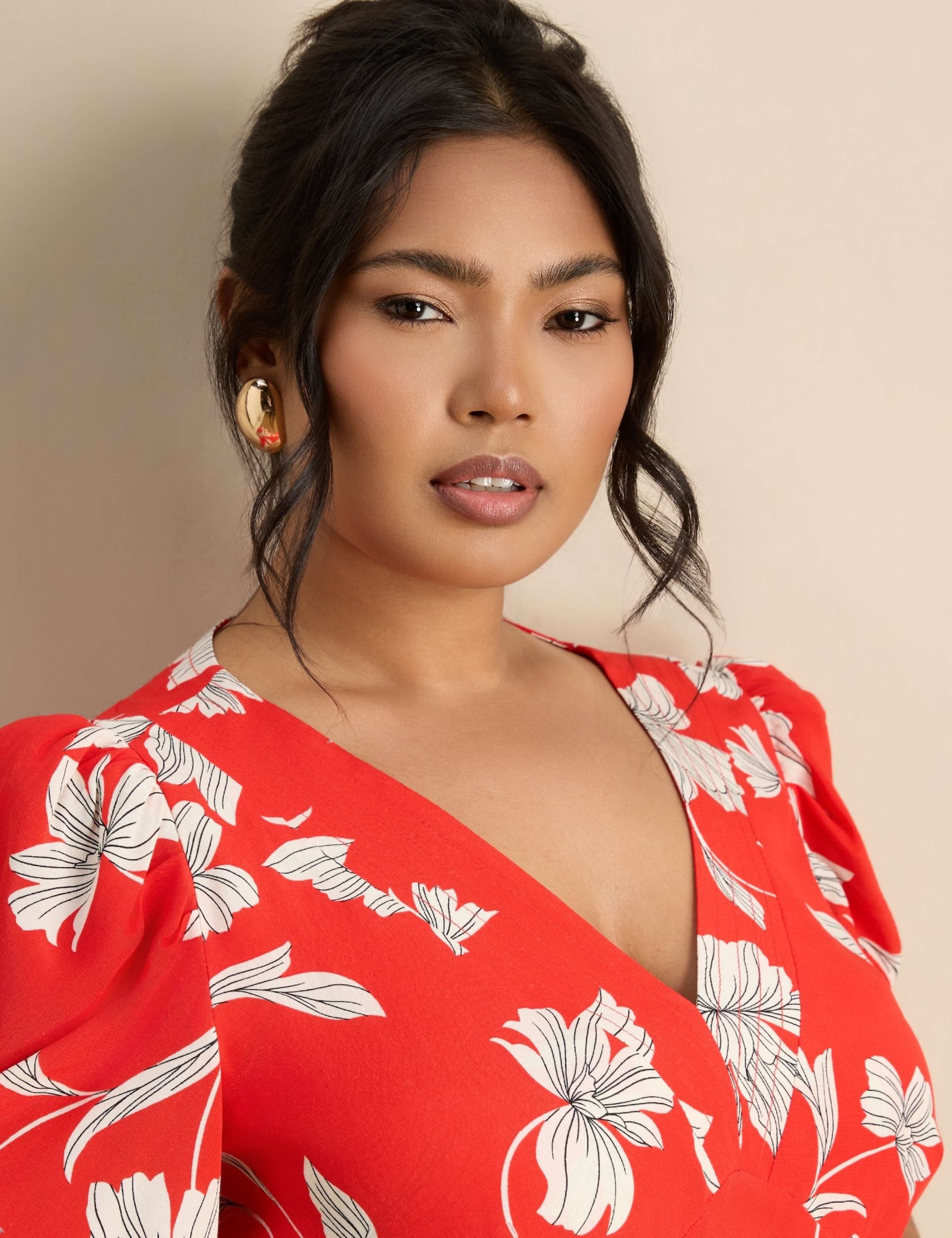 Jersey Floral V-Neck Midaxi Tea Dress 5 of 6