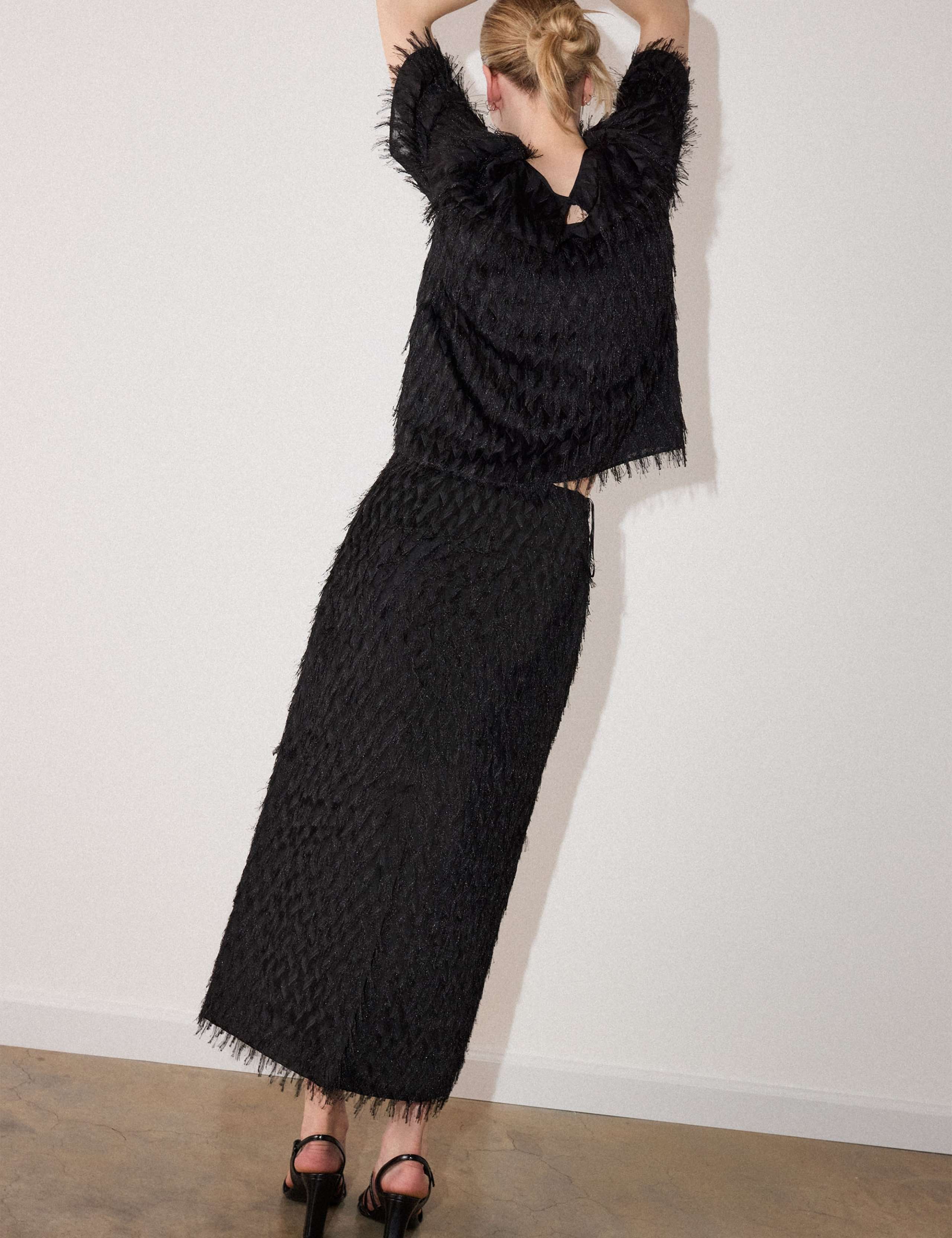 Tufted Column Midi Skirt 4 of 5