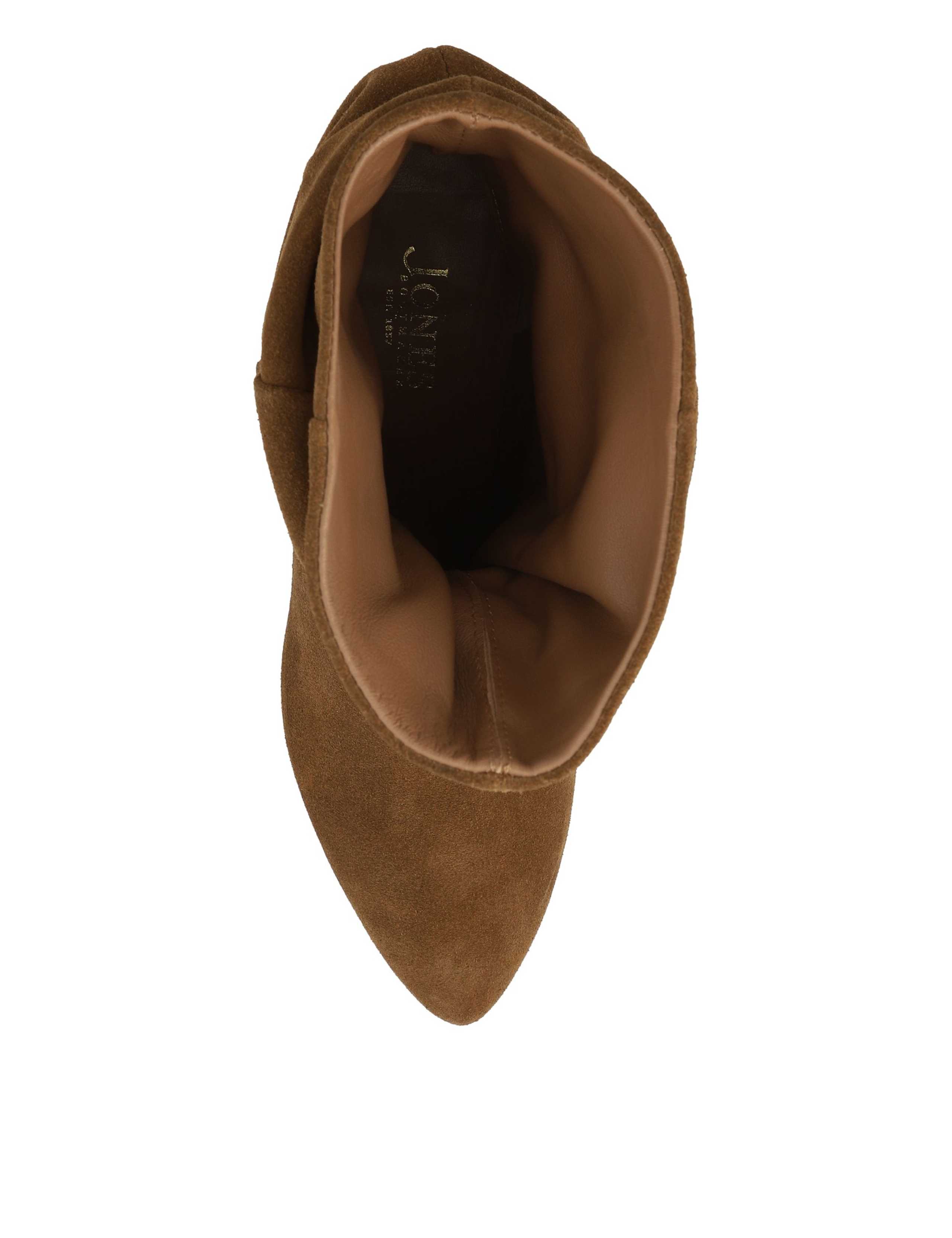 Leather Ruched Stiletto Heel Ankle Boots 5 of 6