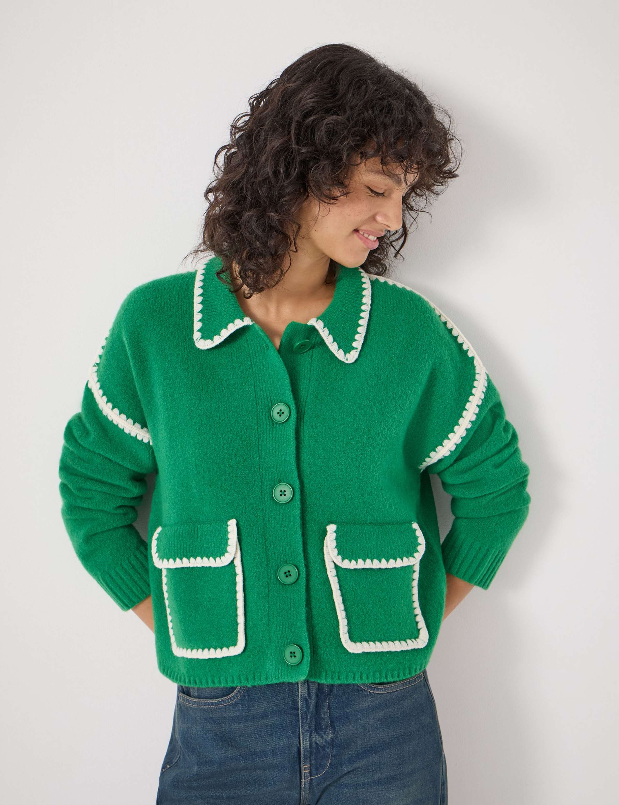 Textured Collared Shacket with Wool 3 of 5