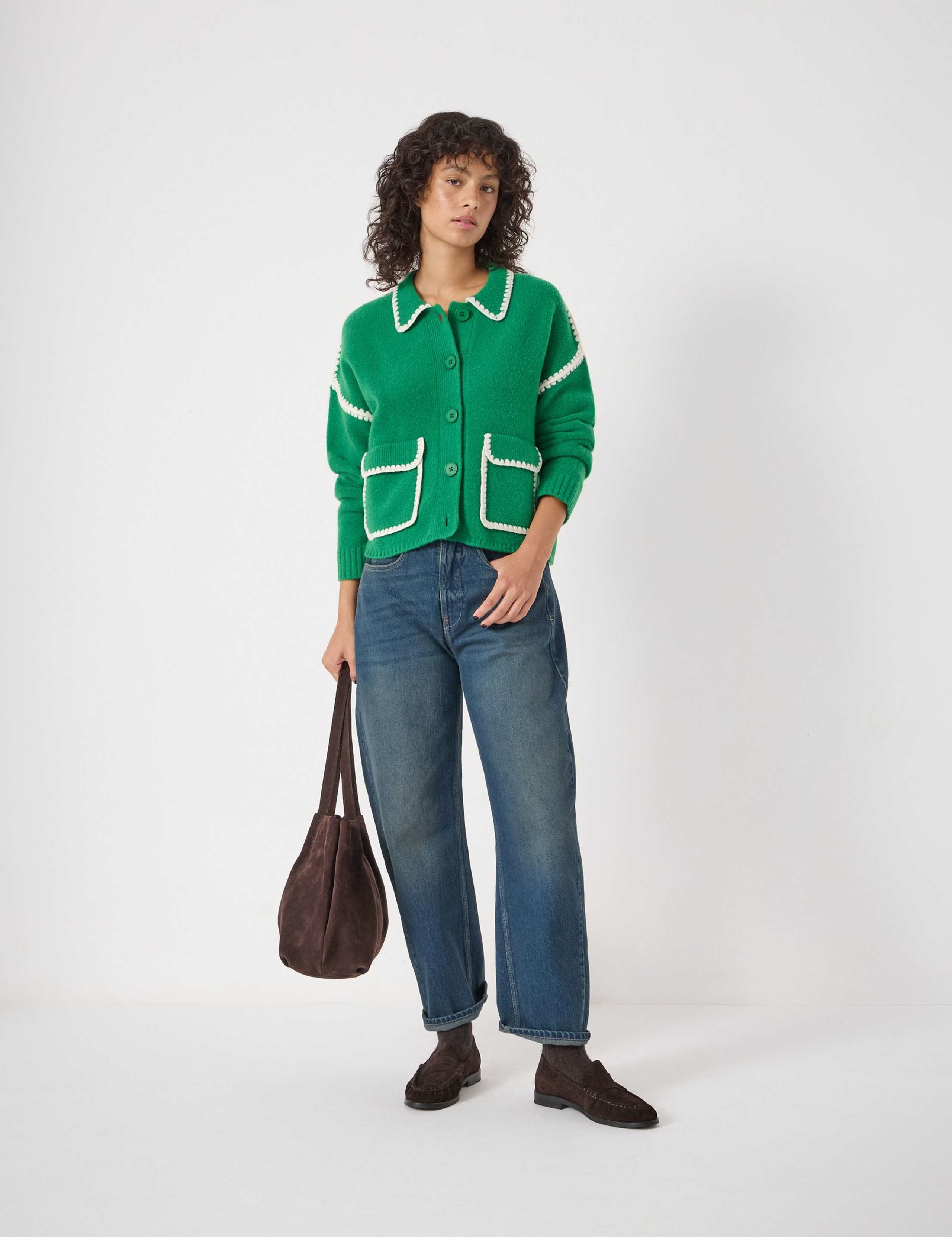 Textured Collared Shacket with Wool 4 of 5