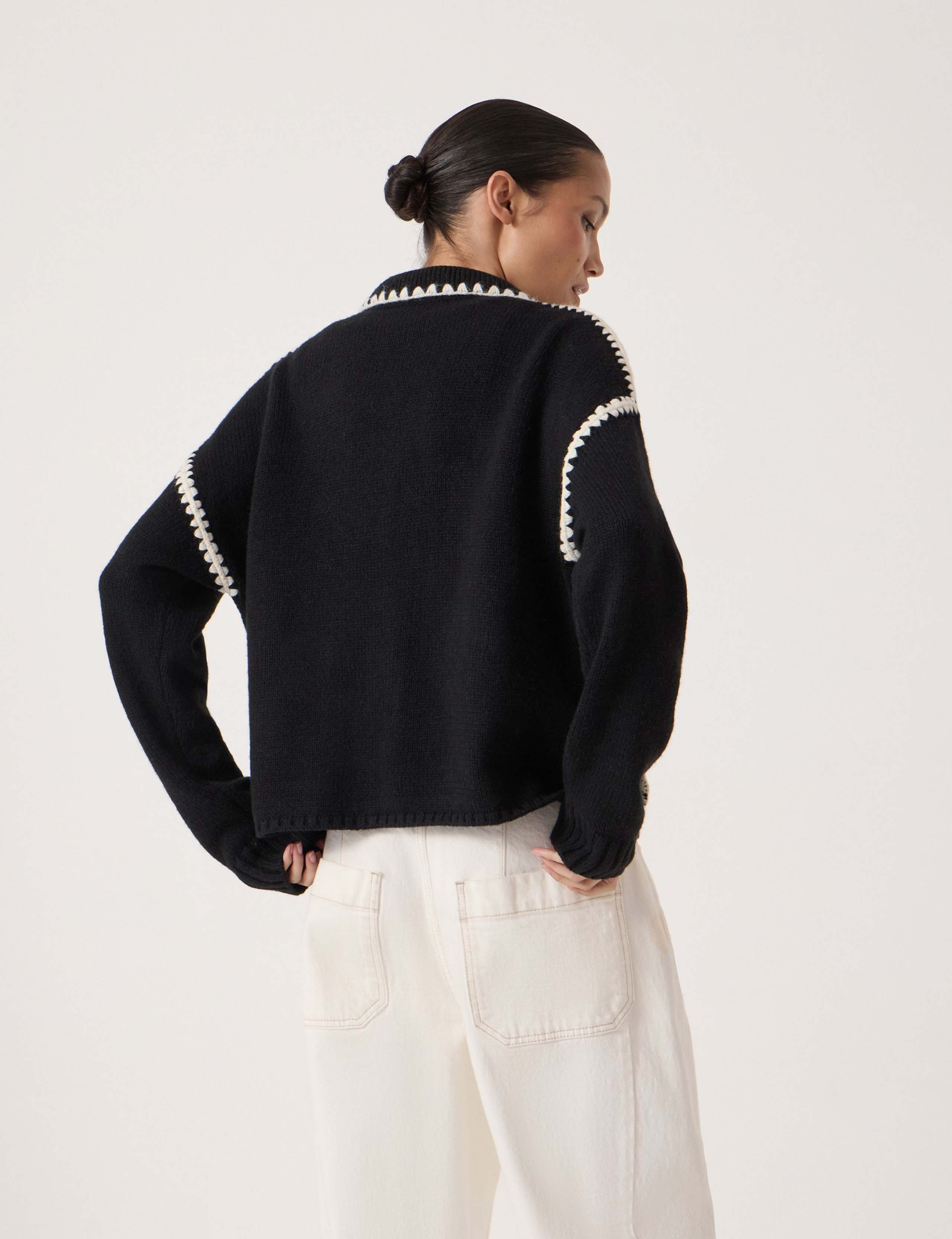 Textured Collared Shacket with Wool 5 of 6