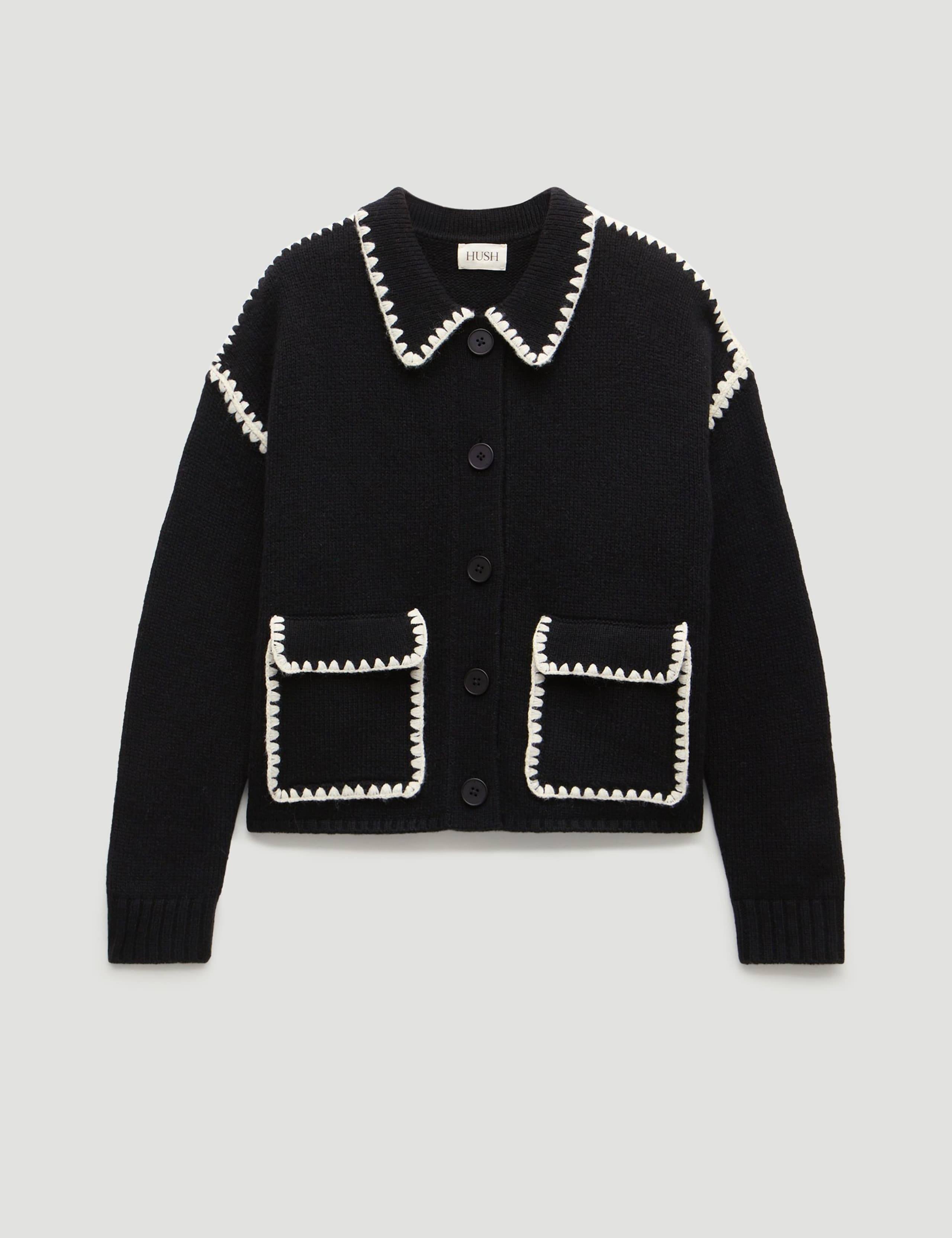 Textured Collared Shacket with Wool 2 of 6