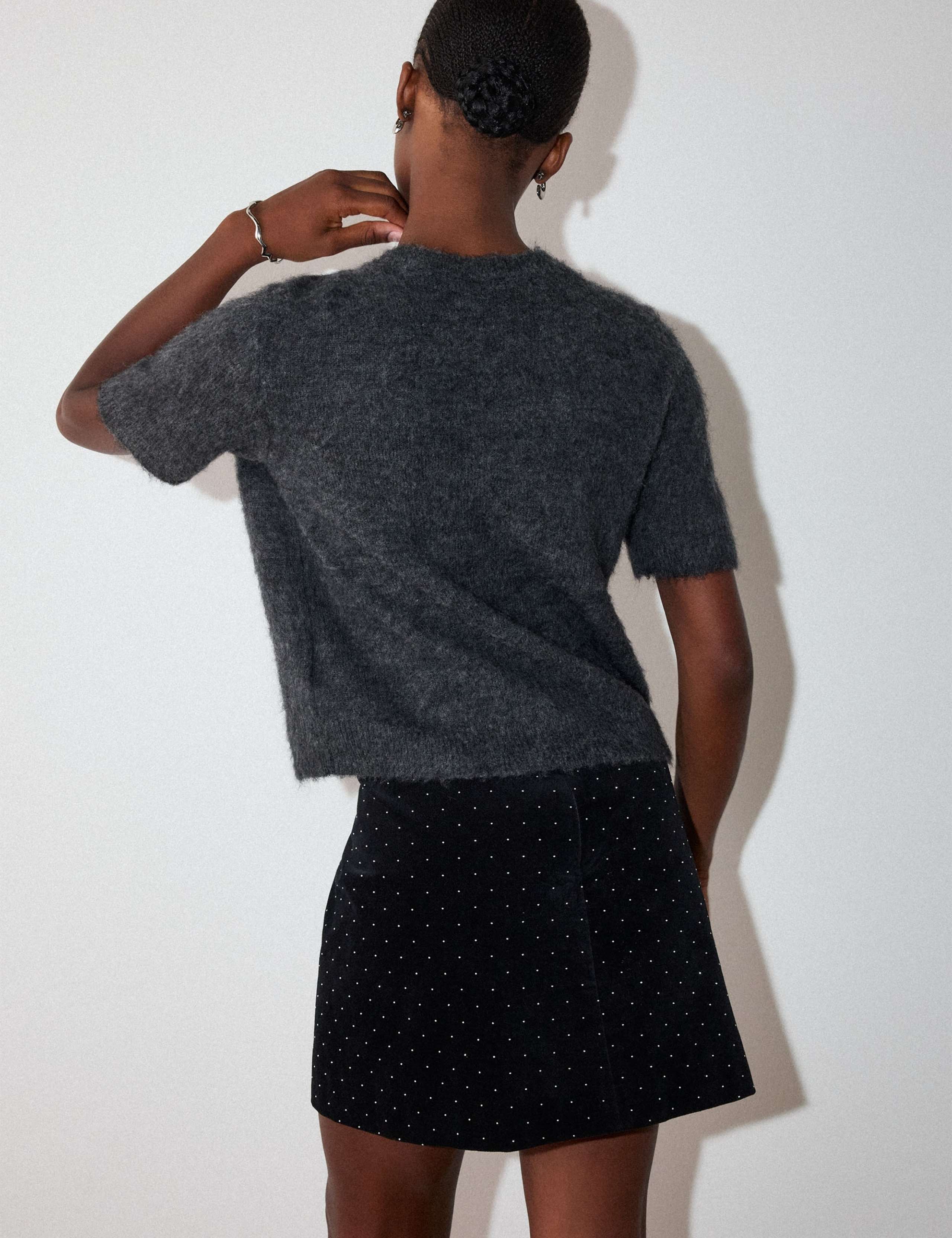 Cotton Rich Embellished Mini Tiered Skirt 6 of 6