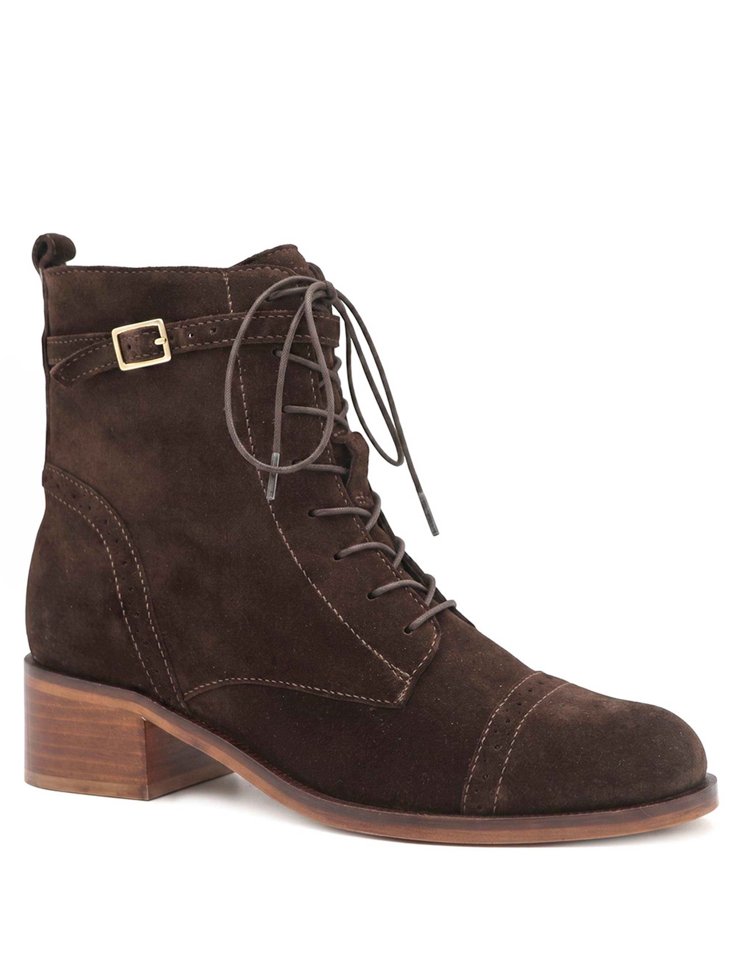 Leather Block Heel Ankle Boots 2 of 5