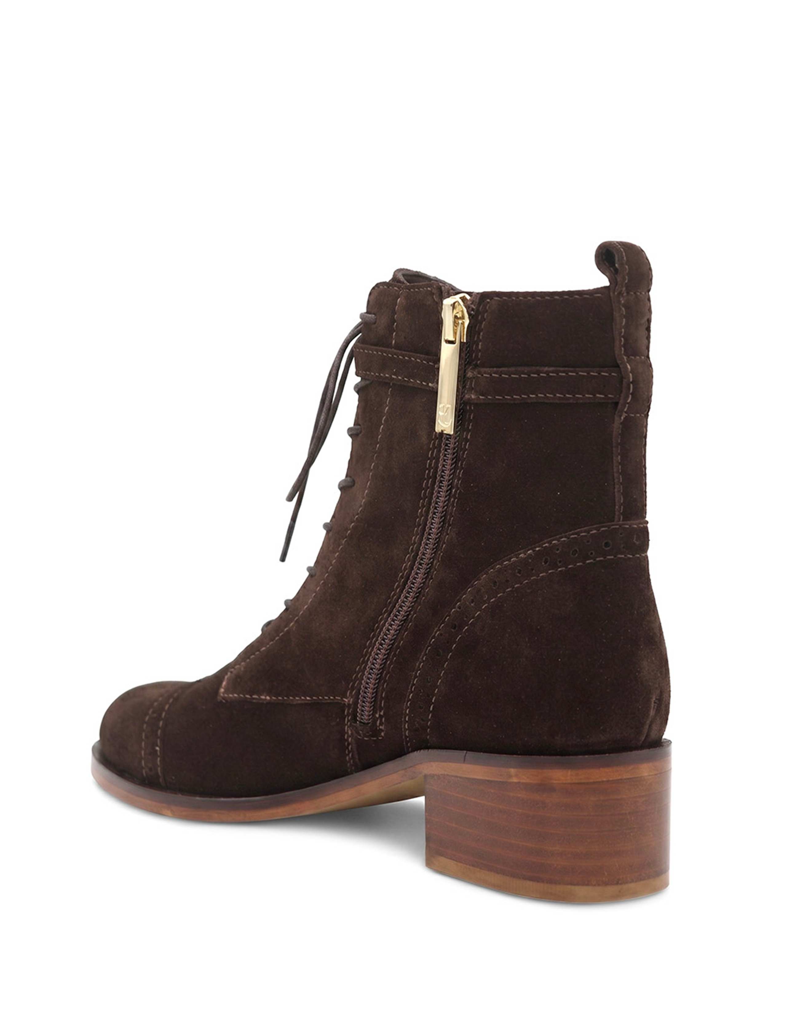 Leather Block Heel Ankle Boots 4 of 5