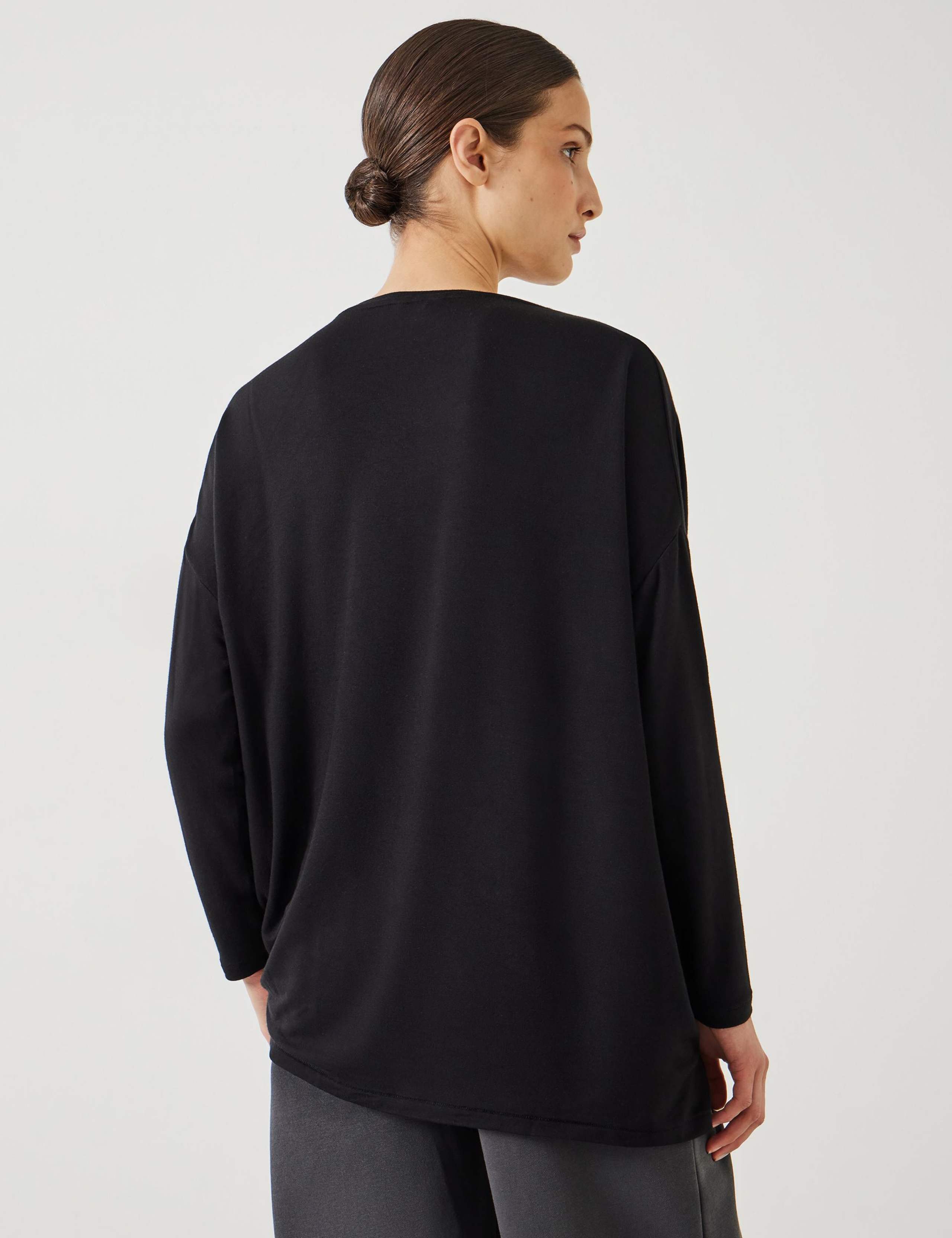Jersey Wide Batwing Sleeve Top 4 of 5
