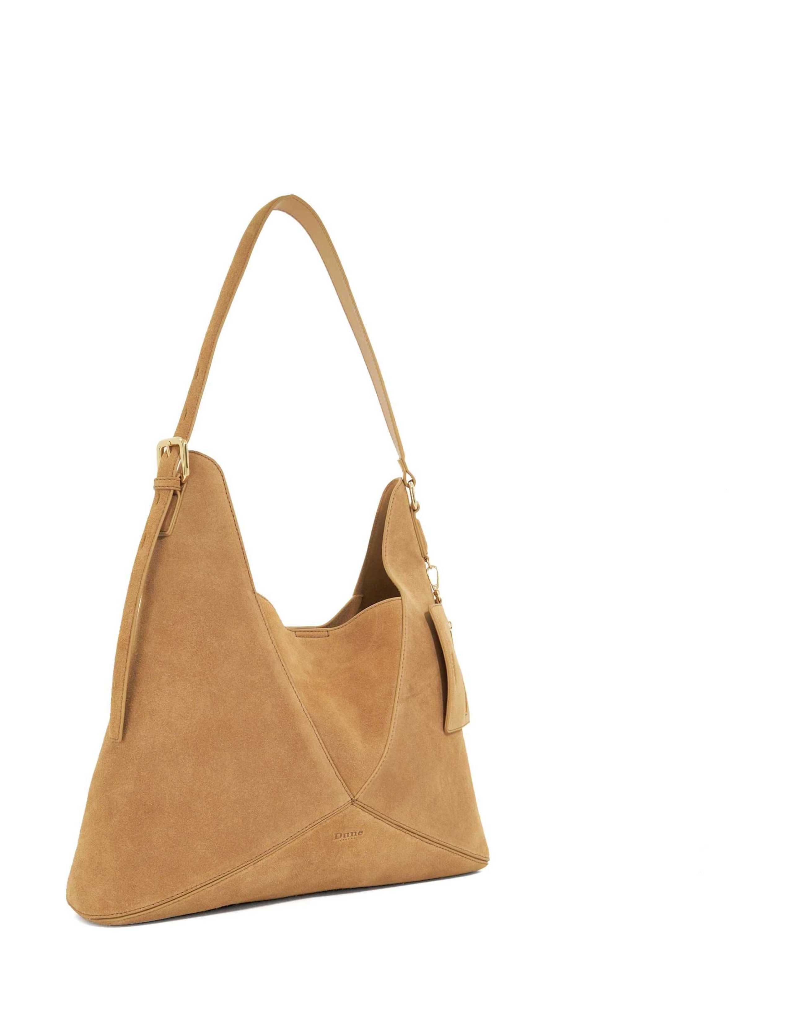 Suede Slouch Hobo Shoulder Bag 3 of 5