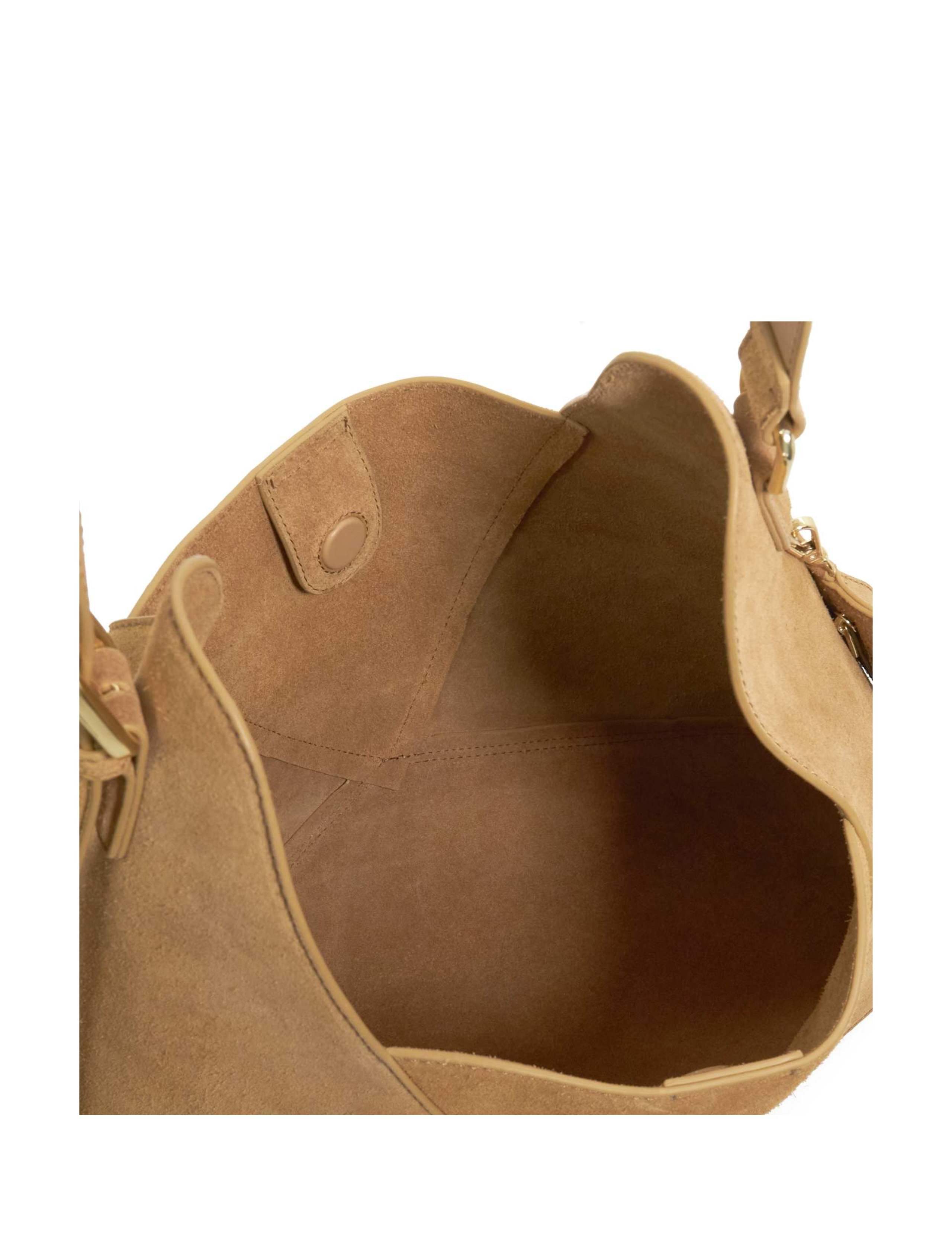 Suede Slouch Hobo Shoulder Bag 4 of 5