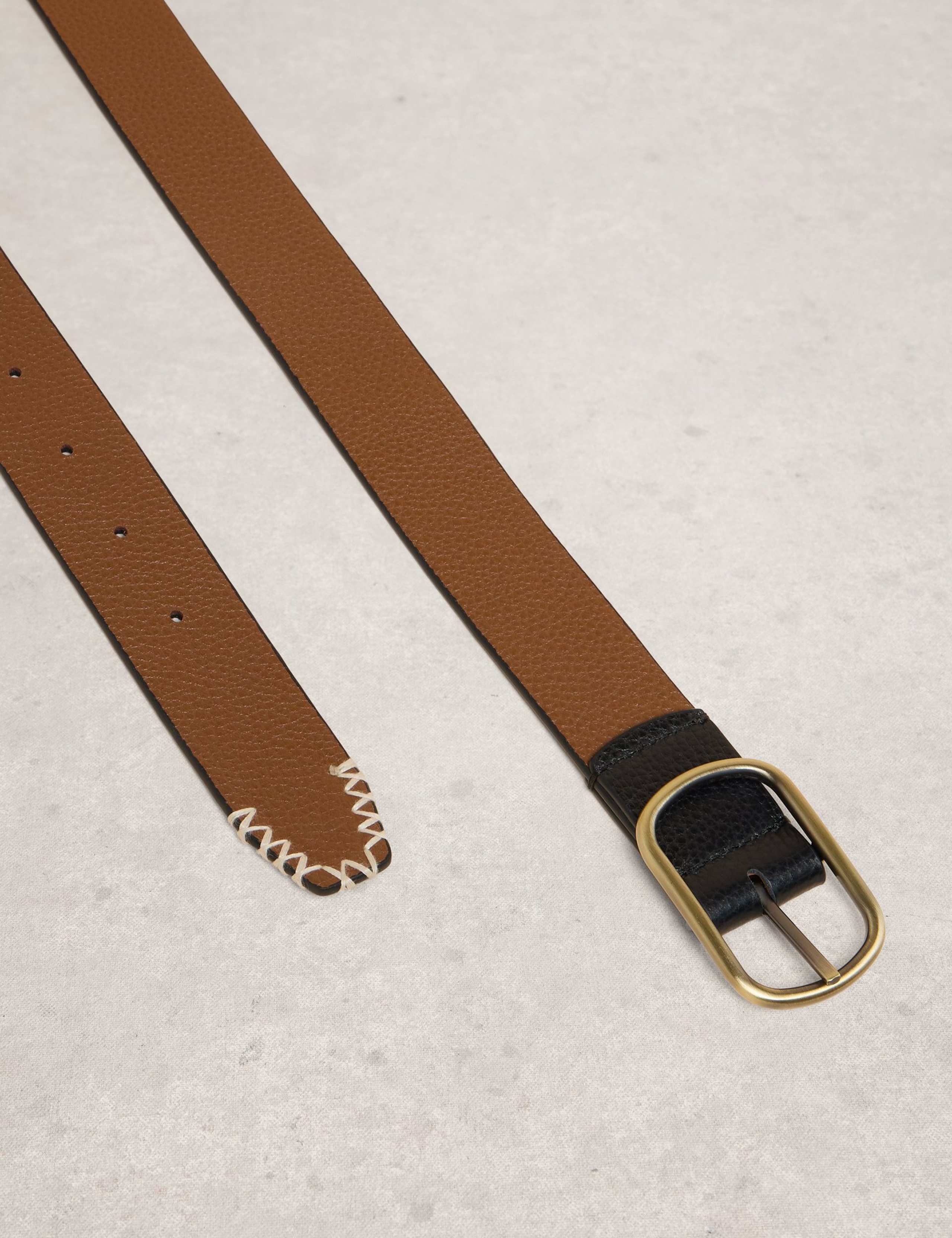 Leather Reversible Jeans Belt 2 of 3