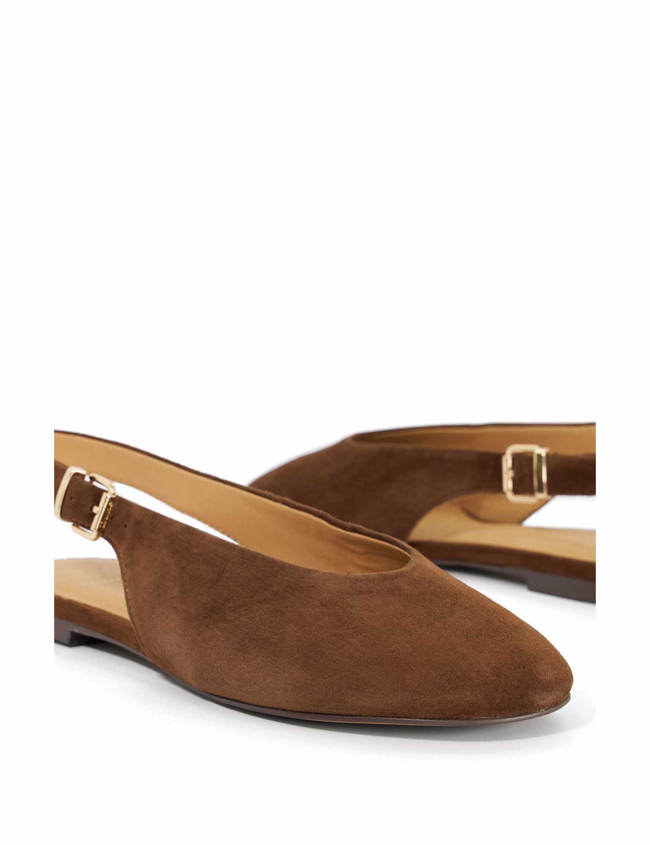 Suede Buckle Flat Slingback Shoes 6 of 6
