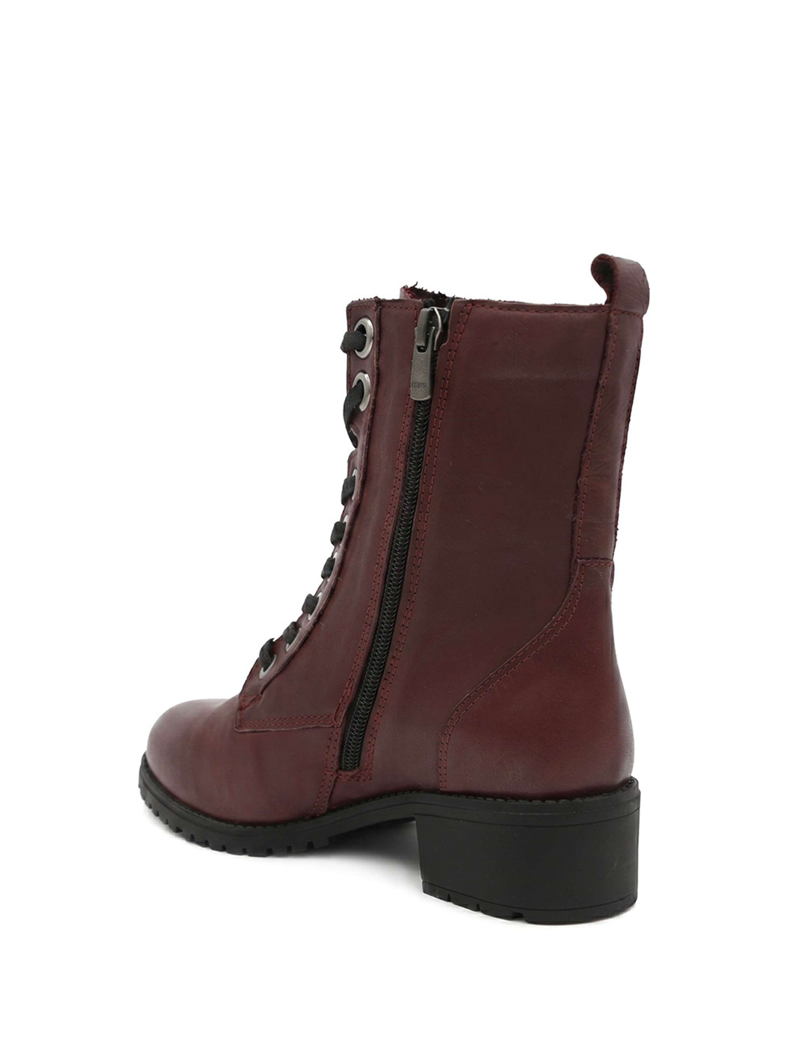 Leather Block Heel Ankle Boots 5 of 6