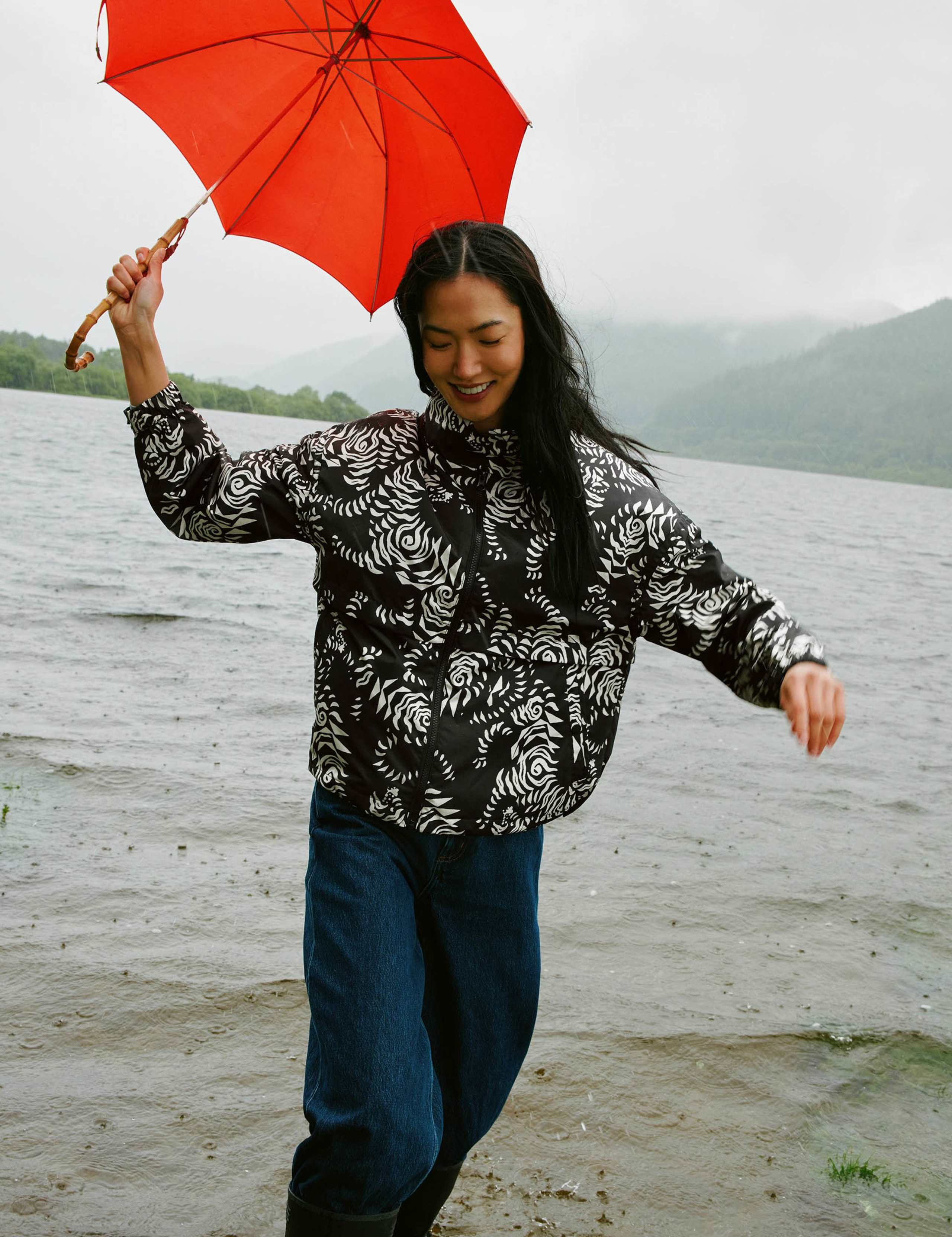 Paige Printed Rain Jacket 1 of 7