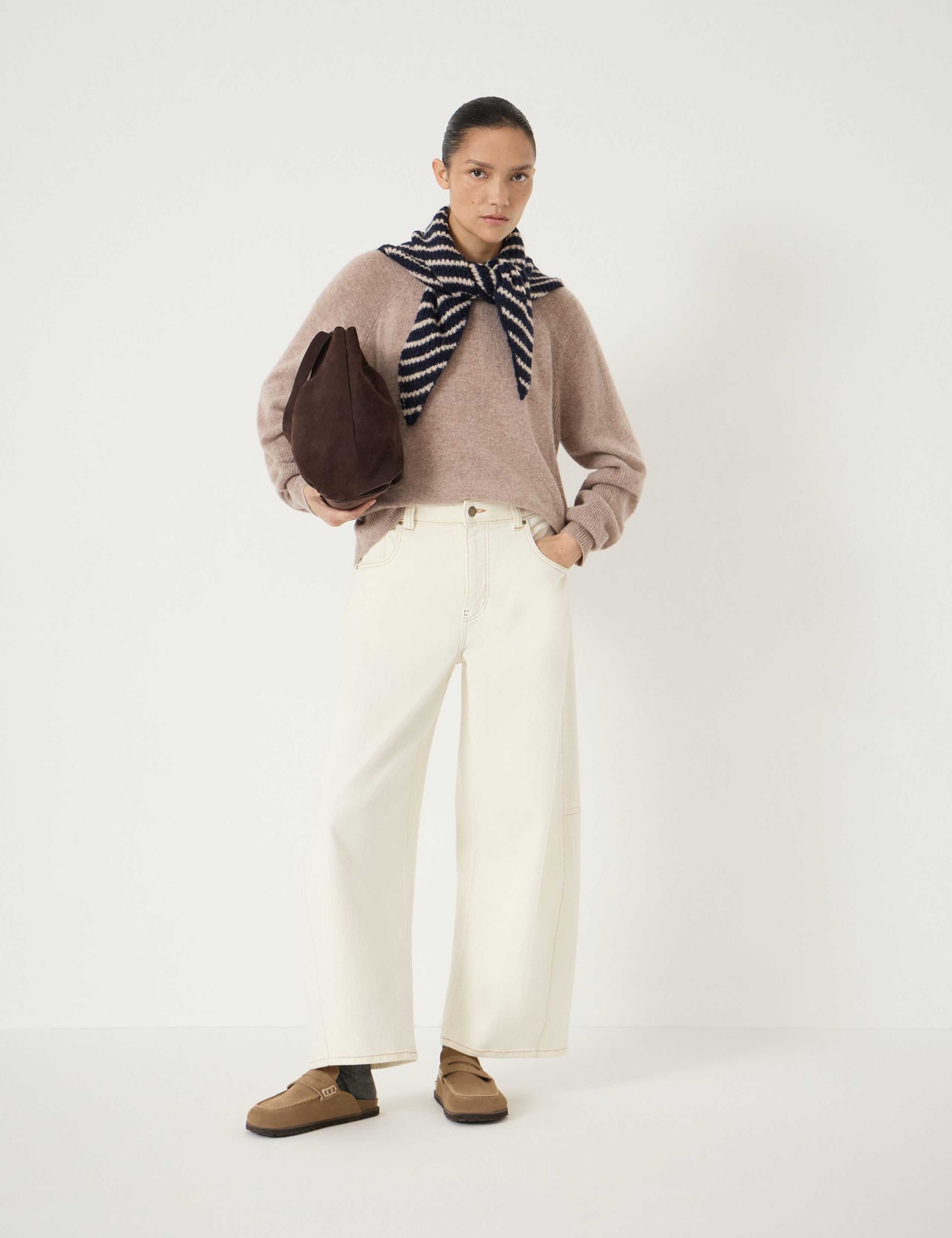 Cashmere Rich Textured Crew Neck Jumper 3 of 5