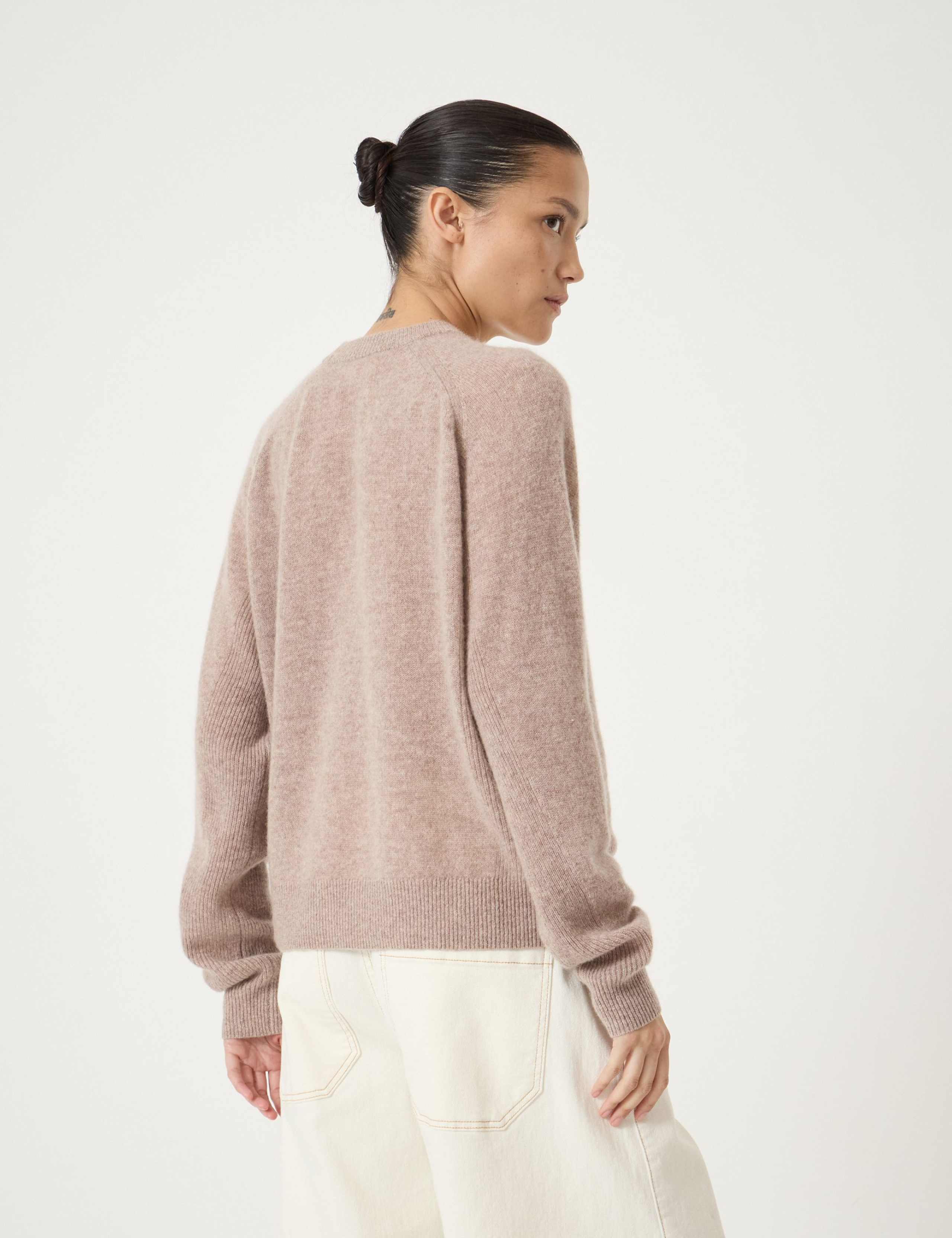 Cashmere Rich Textured Crew Neck Jumper 4 of 5