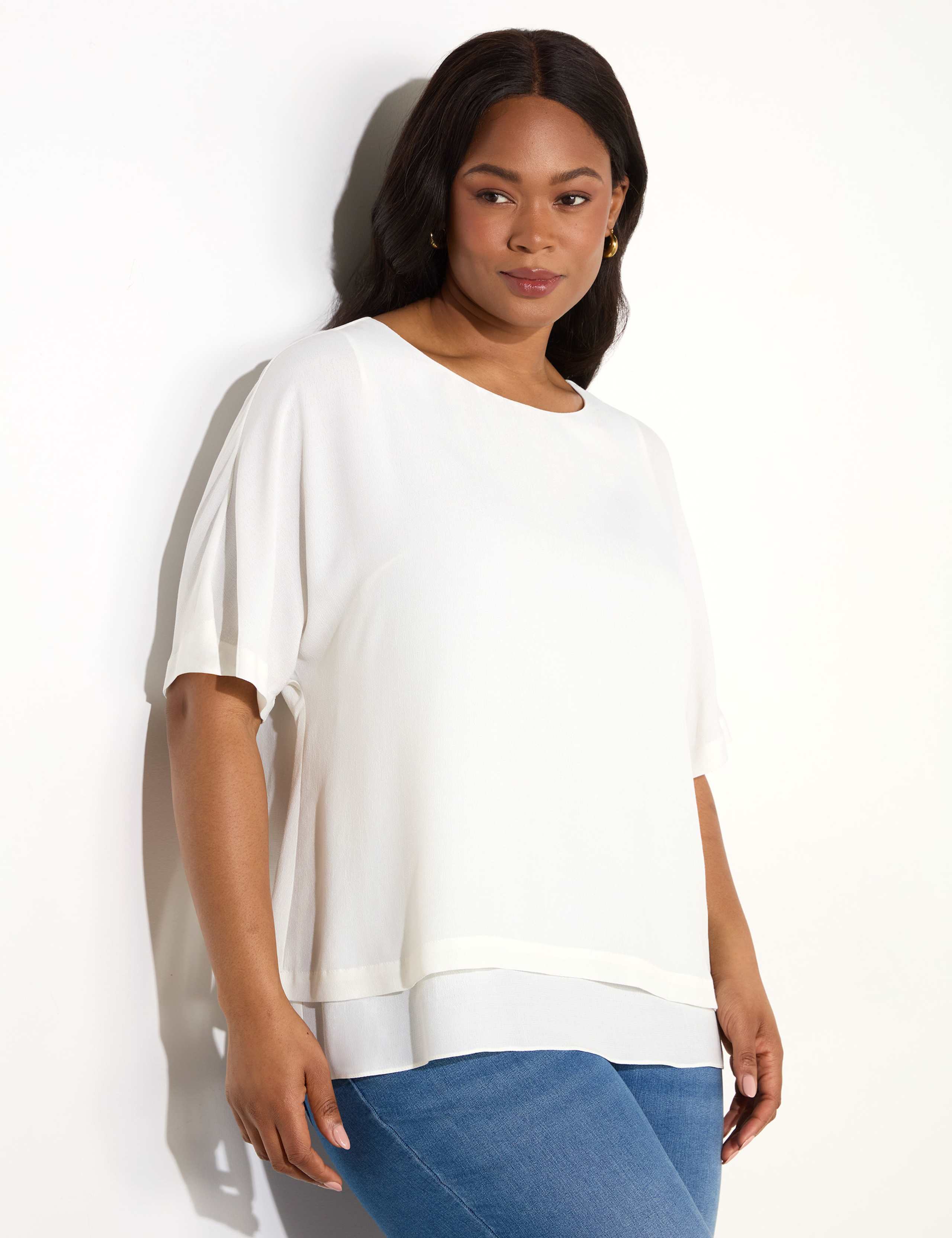 Woven Overlay Top 2 of 3