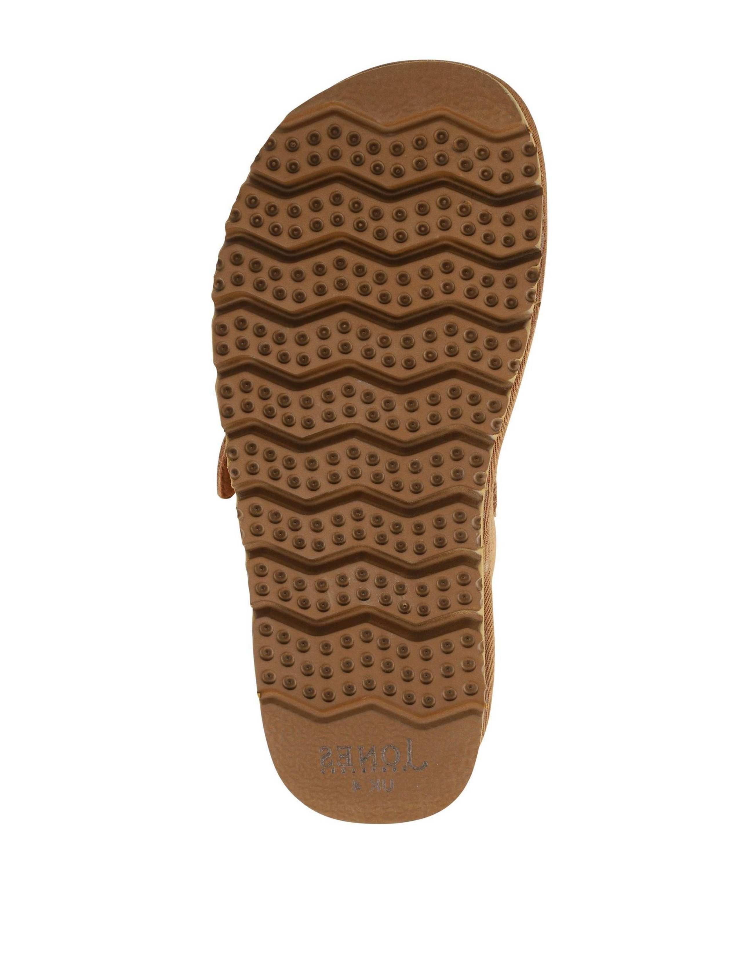 Suede Faux Fur Lined Round Toe Mule Slippers 6 of 6