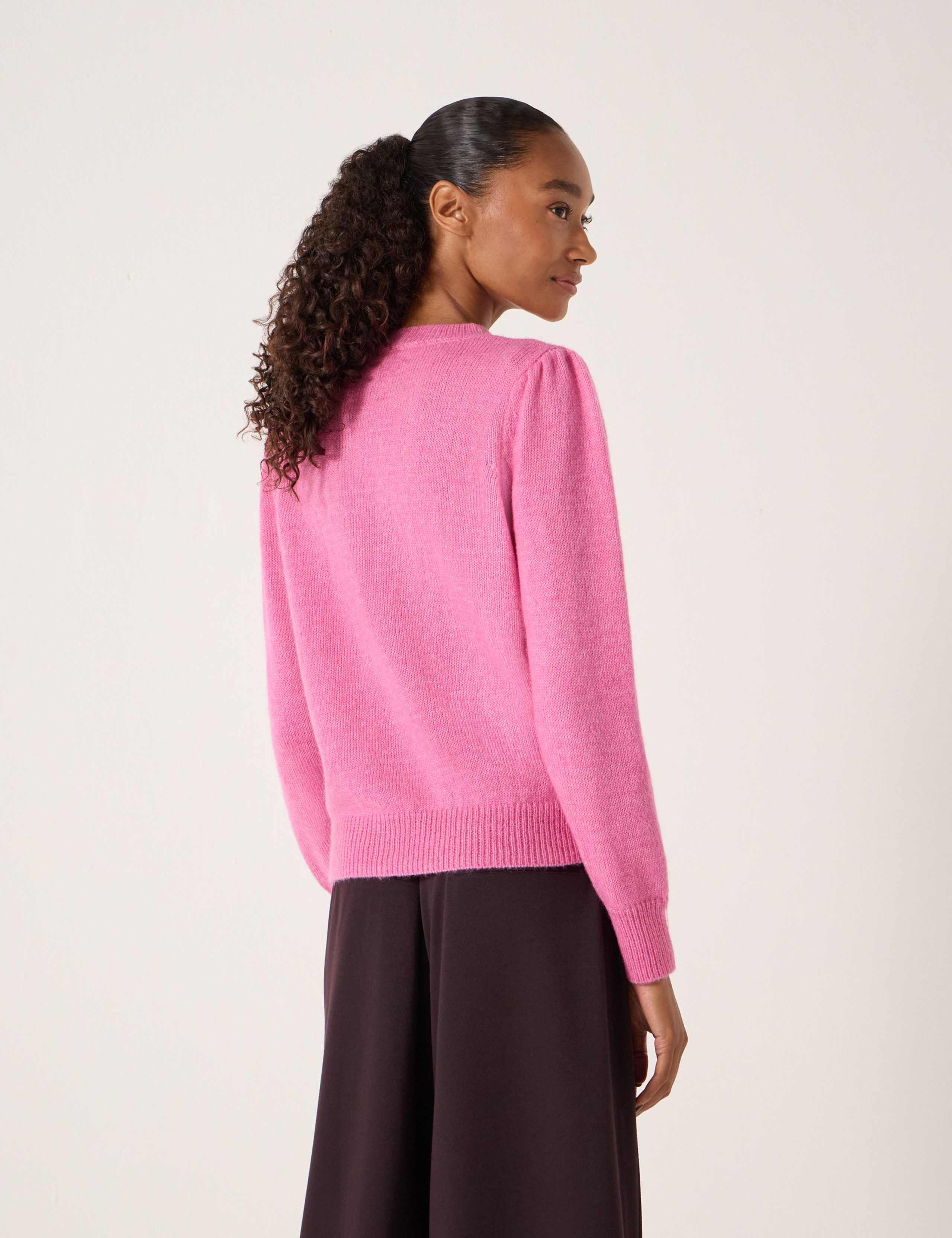 Alpaca Wool Blend Gathered Shoulder Jumper 5 of 6