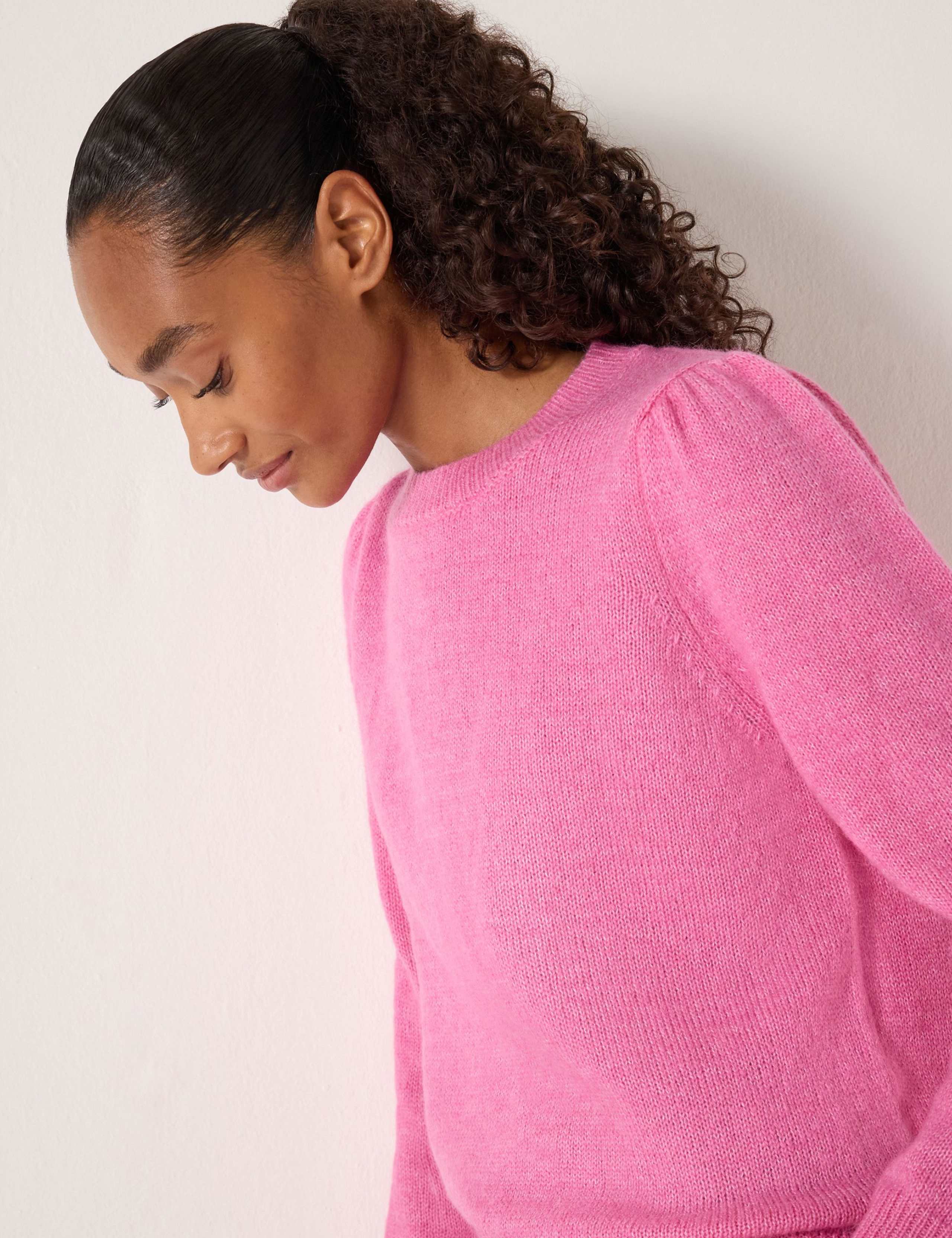 Alpaca Wool Blend Gathered Shoulder Jumper 6 of 6