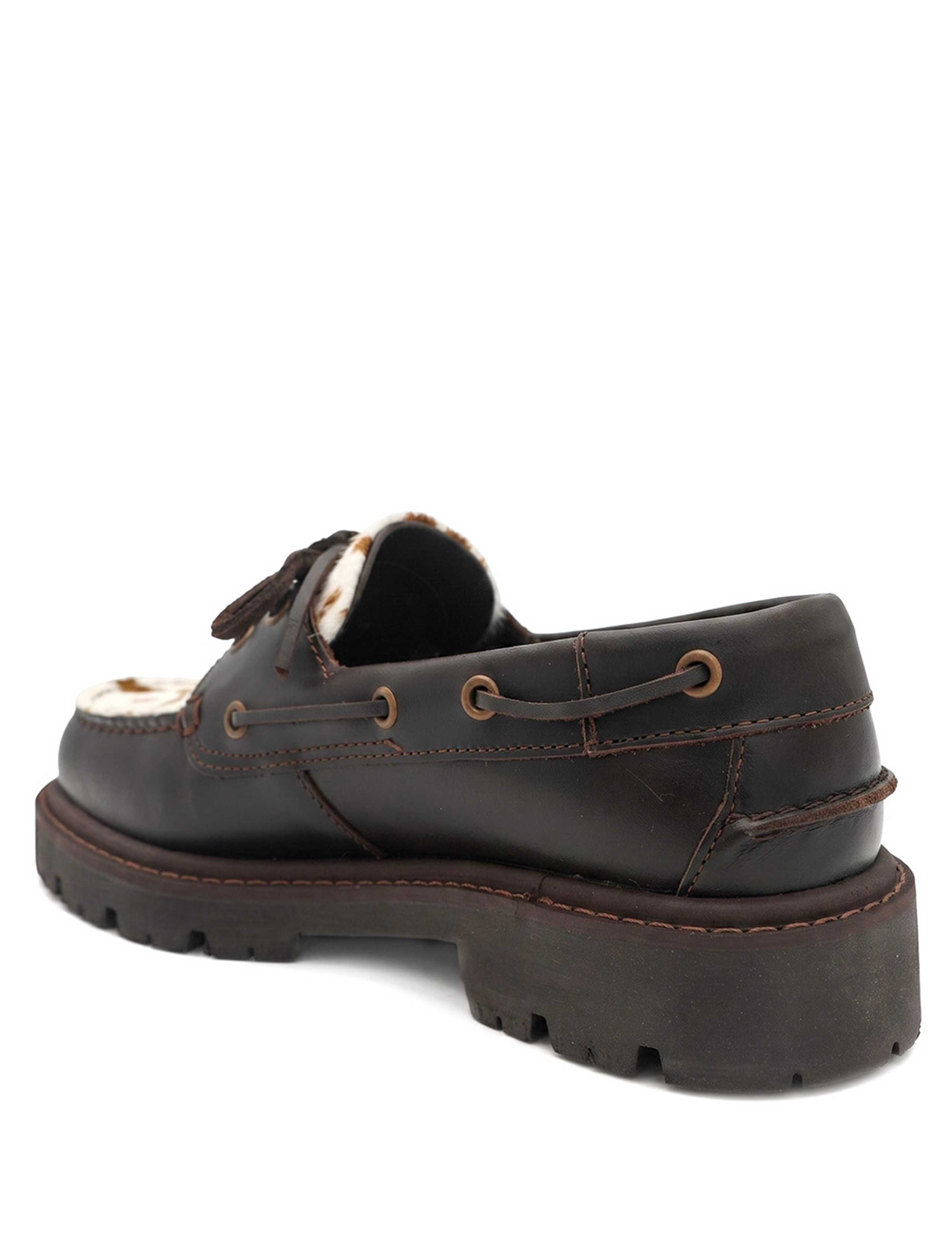 Leather Animal Print Platform Loafers 3 of 5