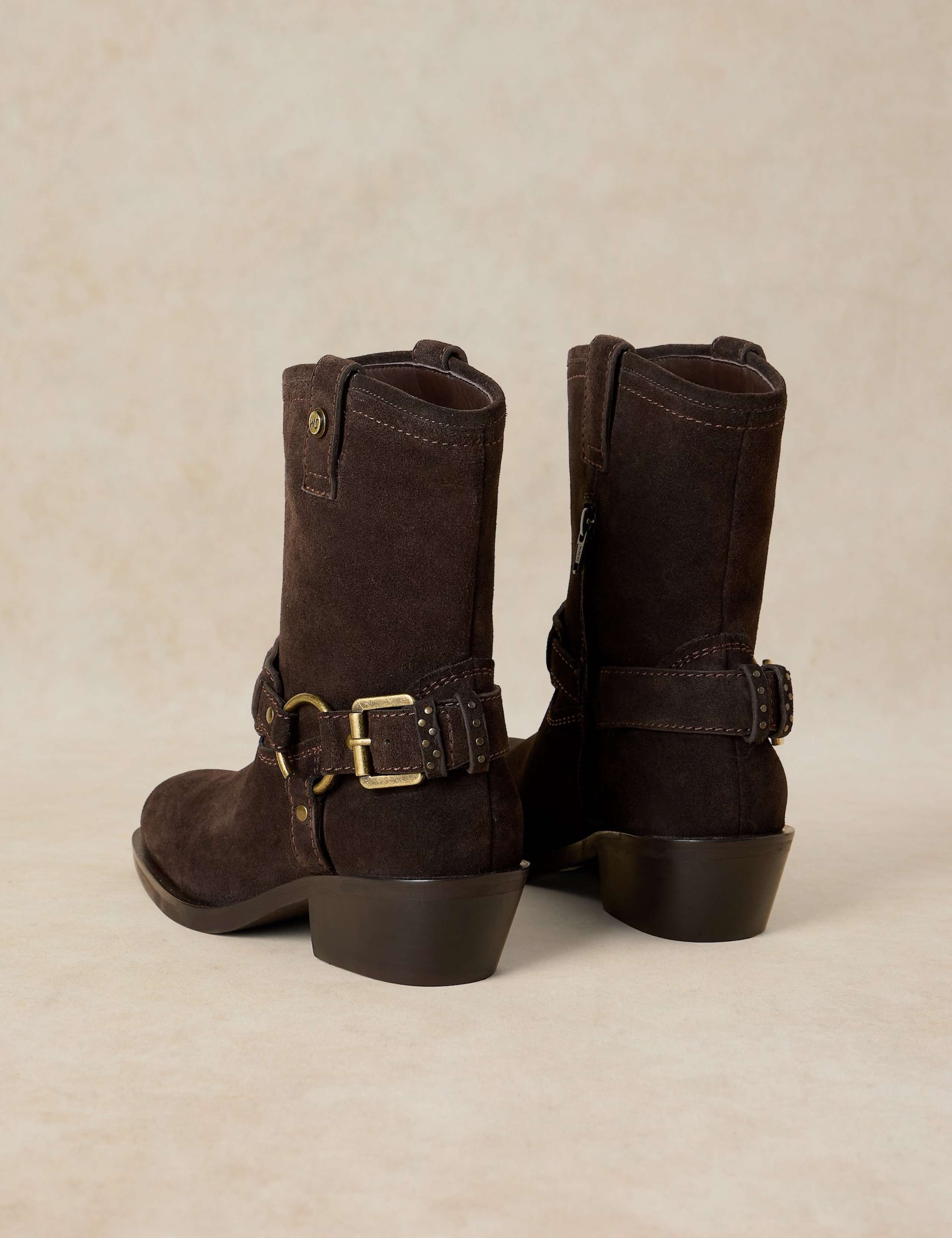 Suede Biker Boots 3 of 4