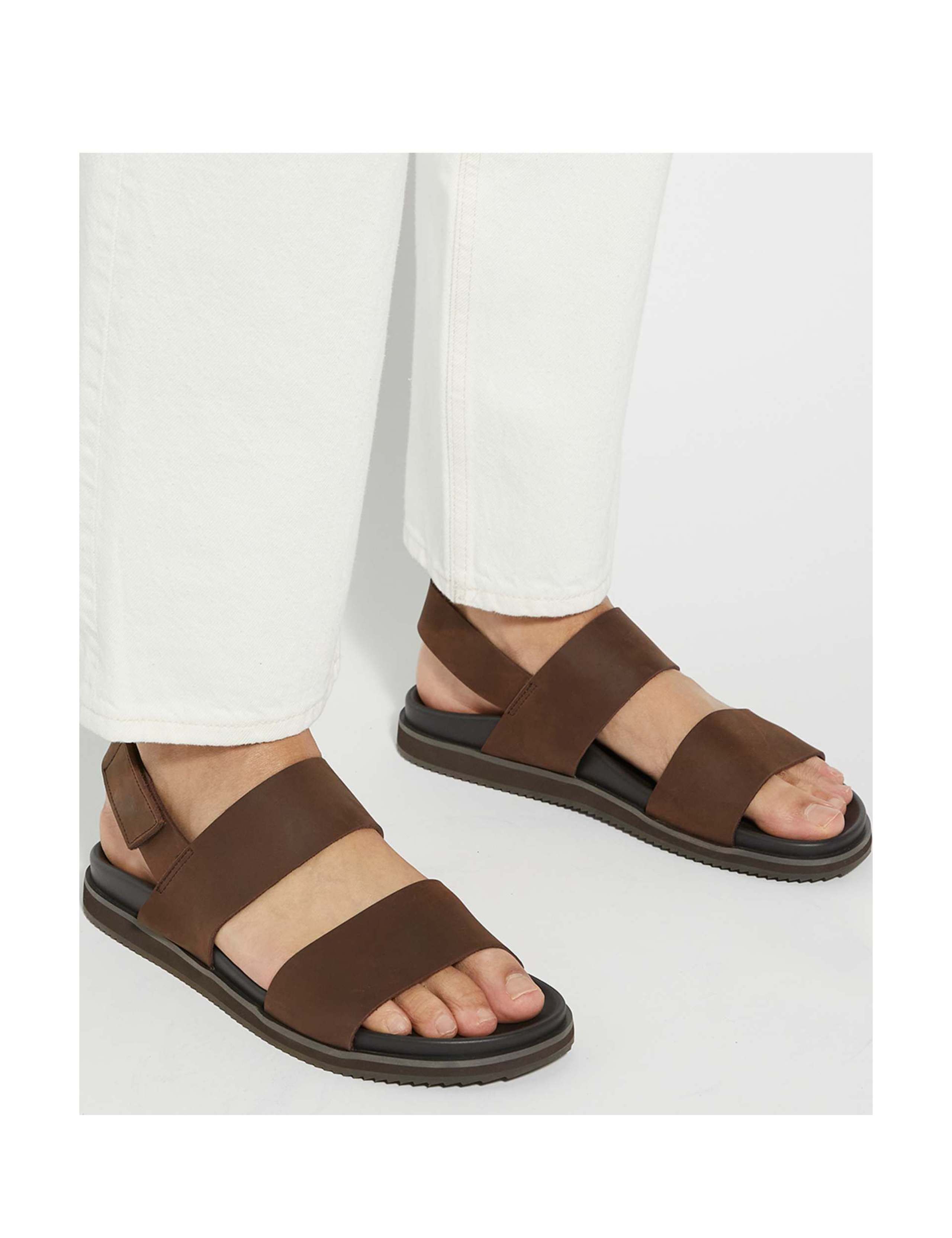 Leather Flat Sandals 2 of 6