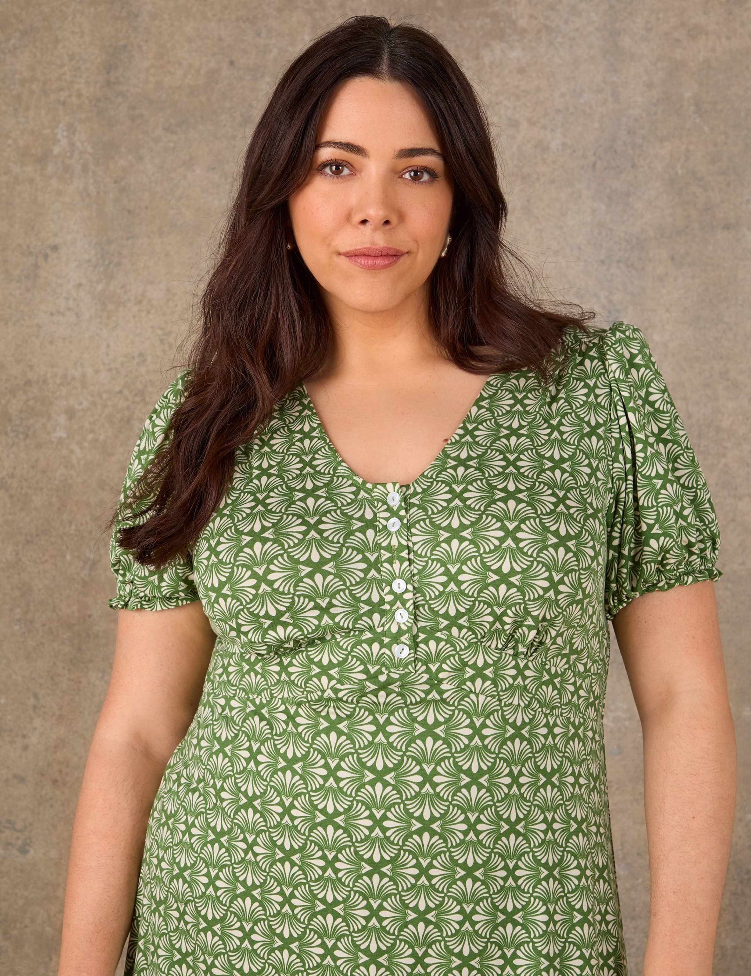 Jersey Printed V-Neck Midaxi Tea Dress 5 of 5