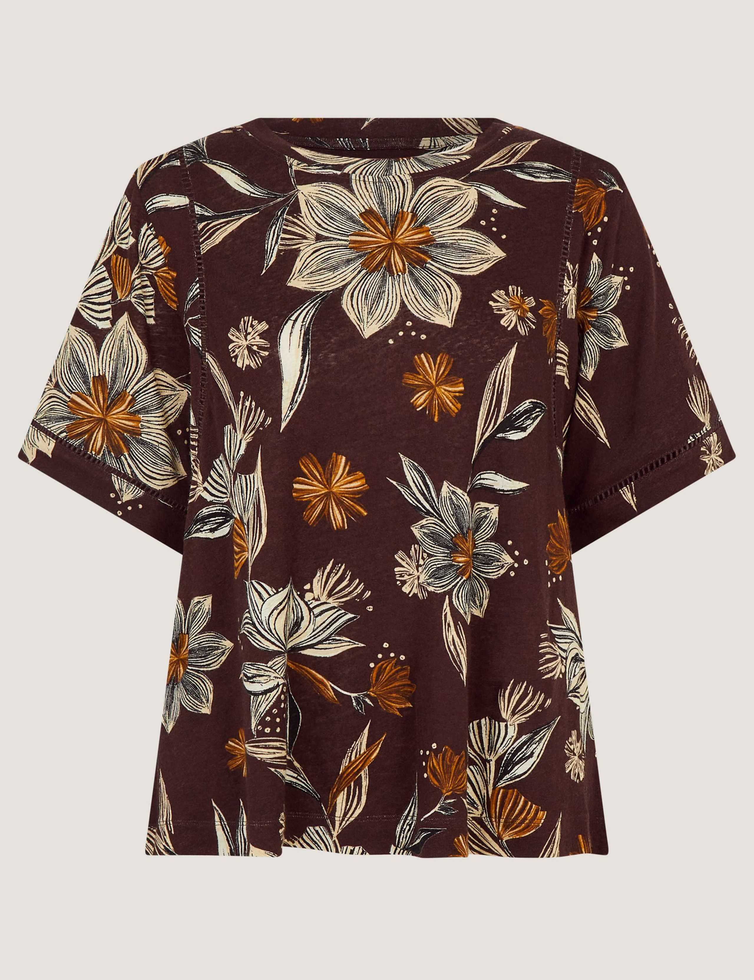 Linen Rich Floral T-Shirt 2 of 5