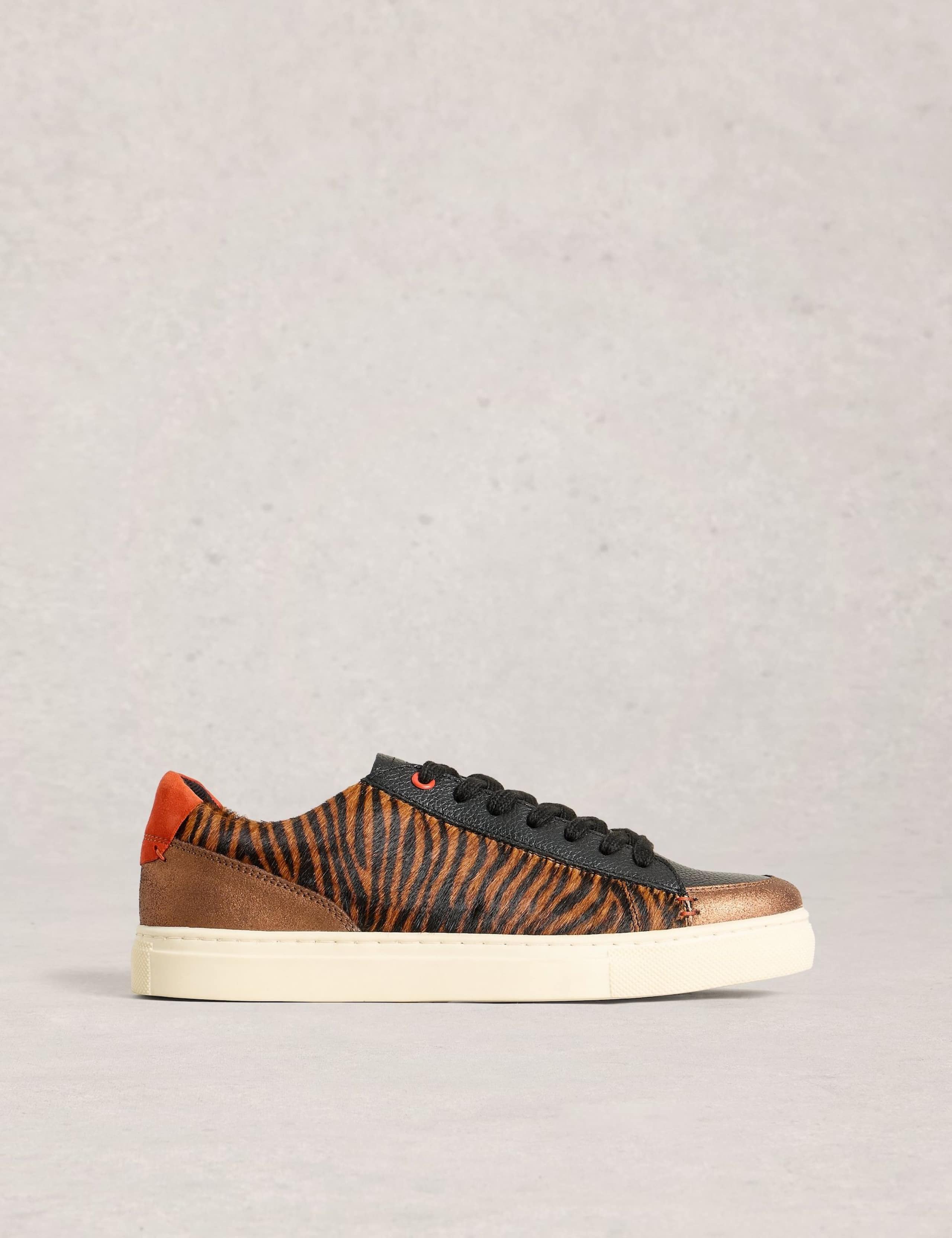 Animal Print Leather Trainers 1 of 4
