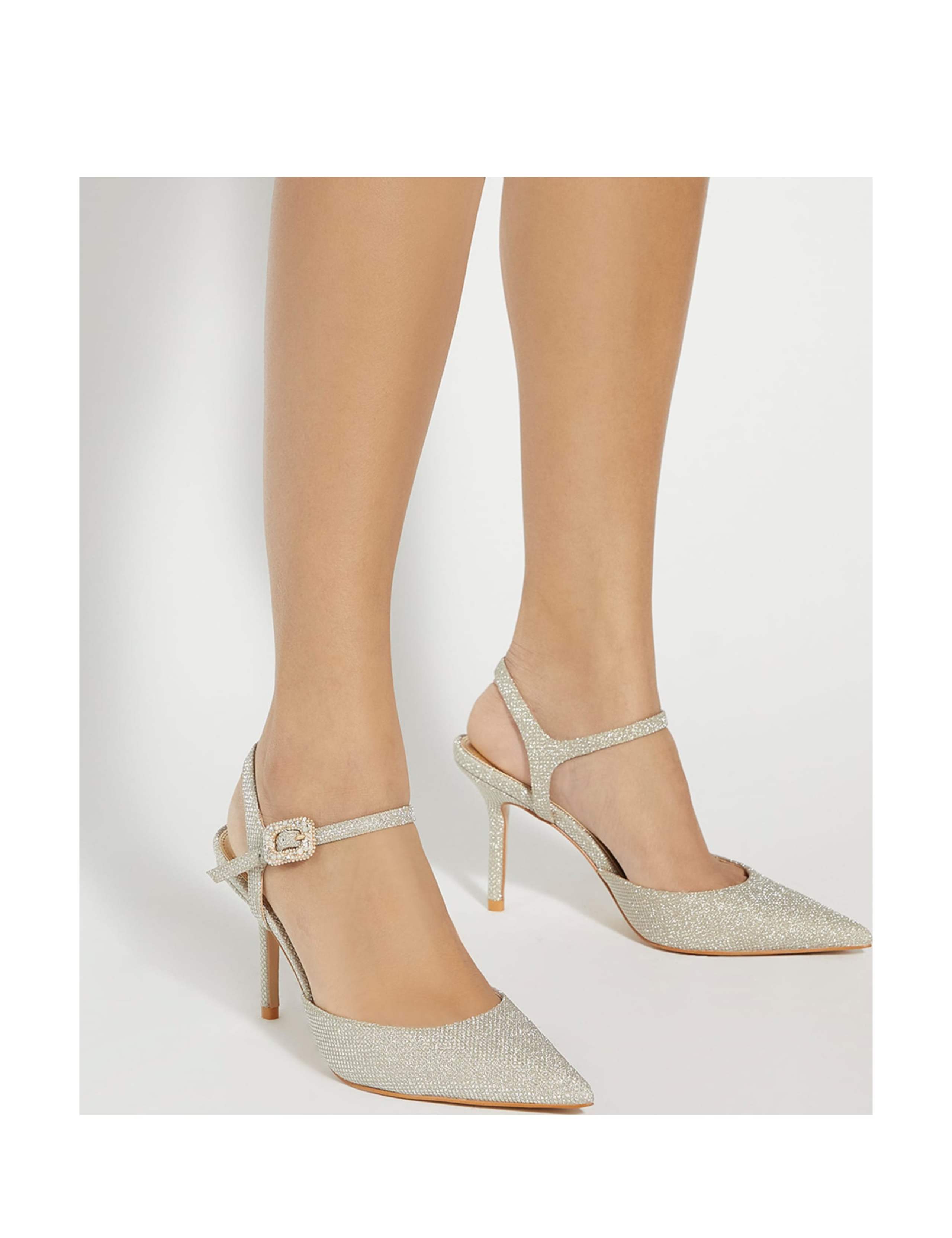 Sparkle Strappy Stiletto Heel Court Shoes 2 of 5