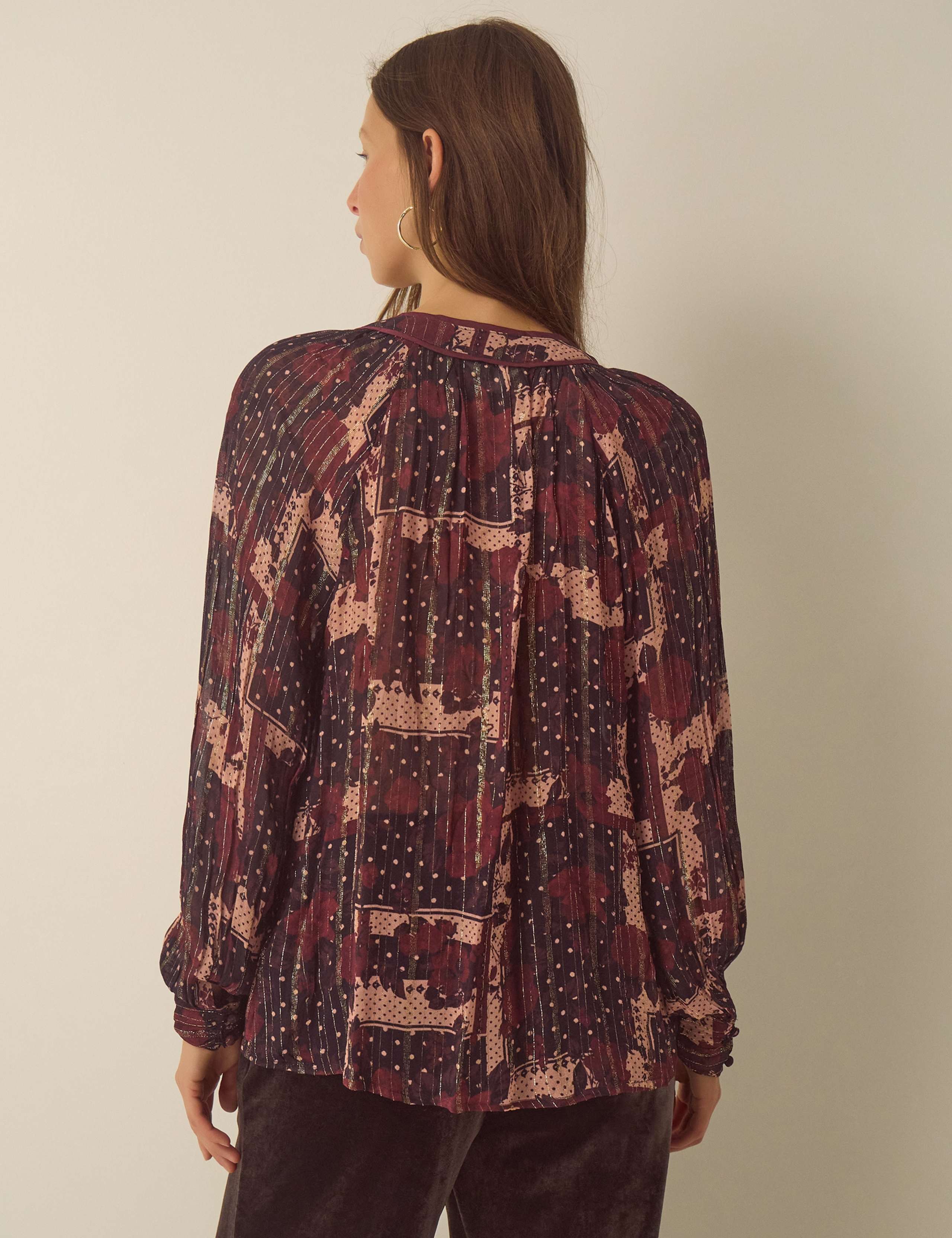 Printed V Neck Top 2 of 4