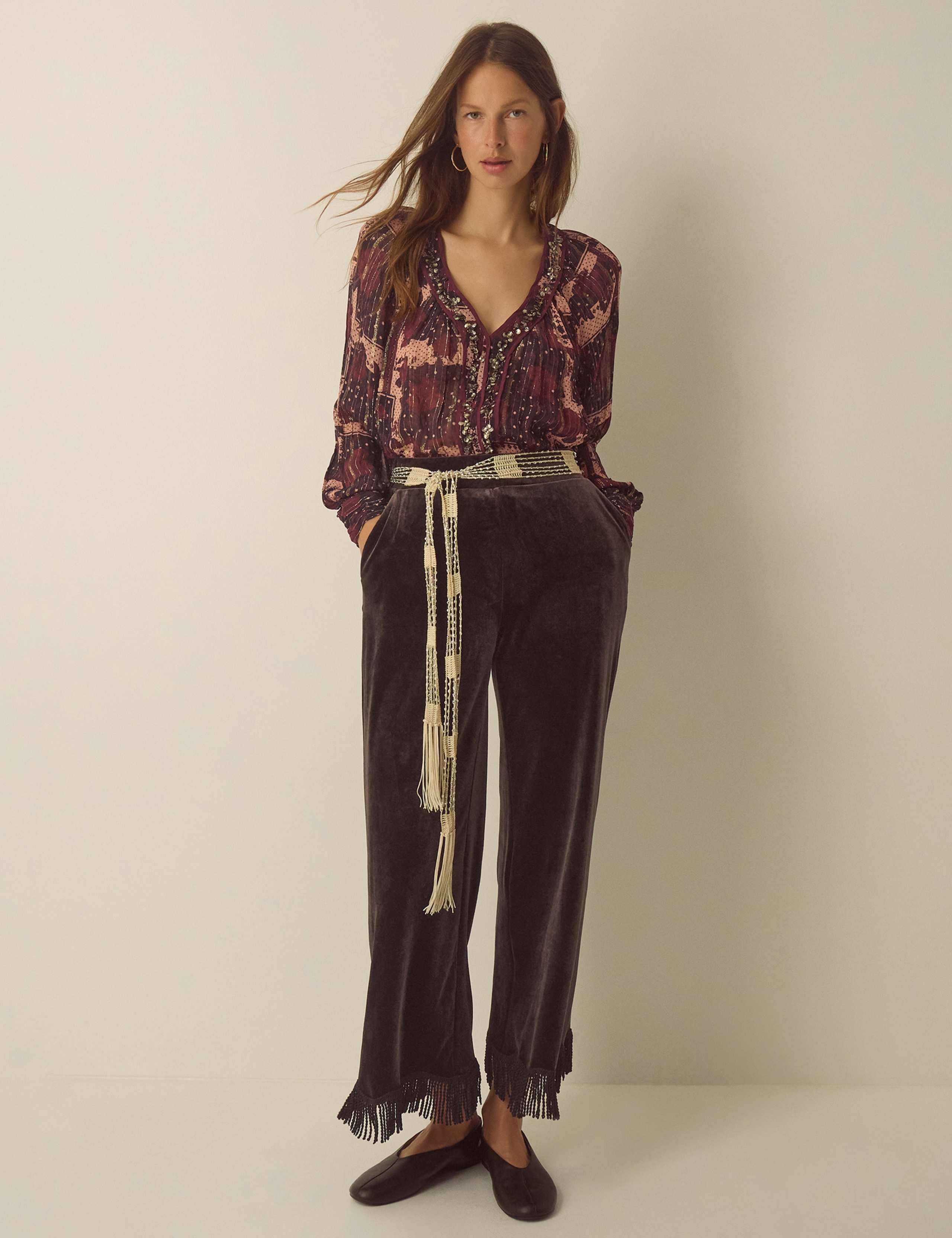 Printed V Neck Top 3 of 4