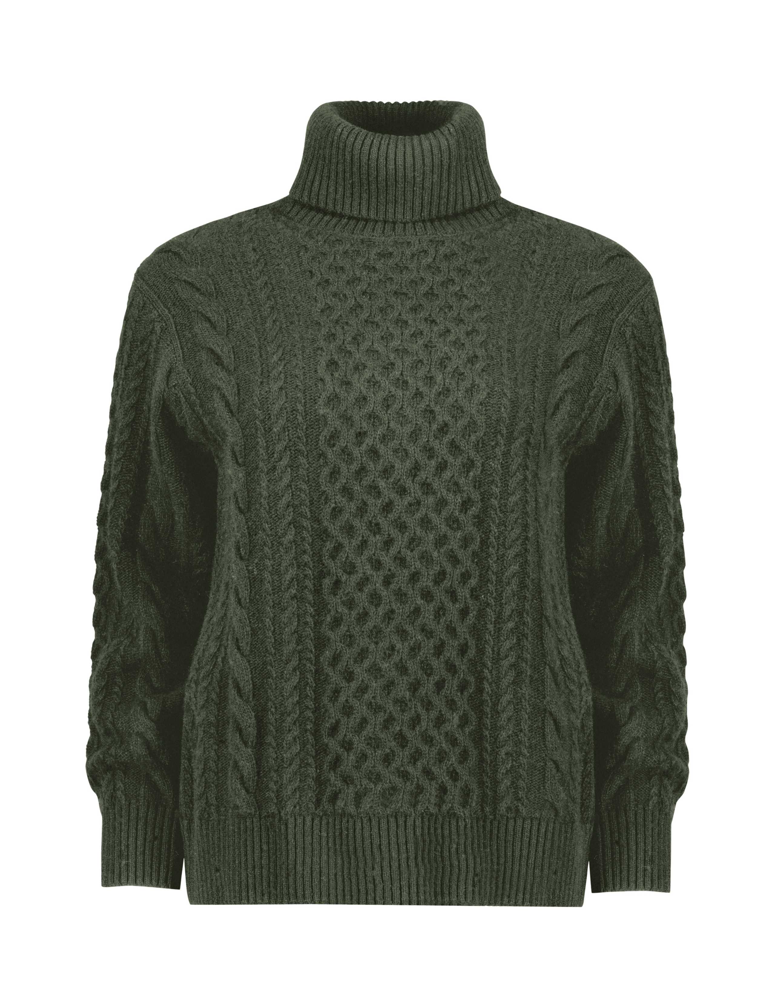 Merino Wool Blend Cable Knit Jumper 2 of 5
