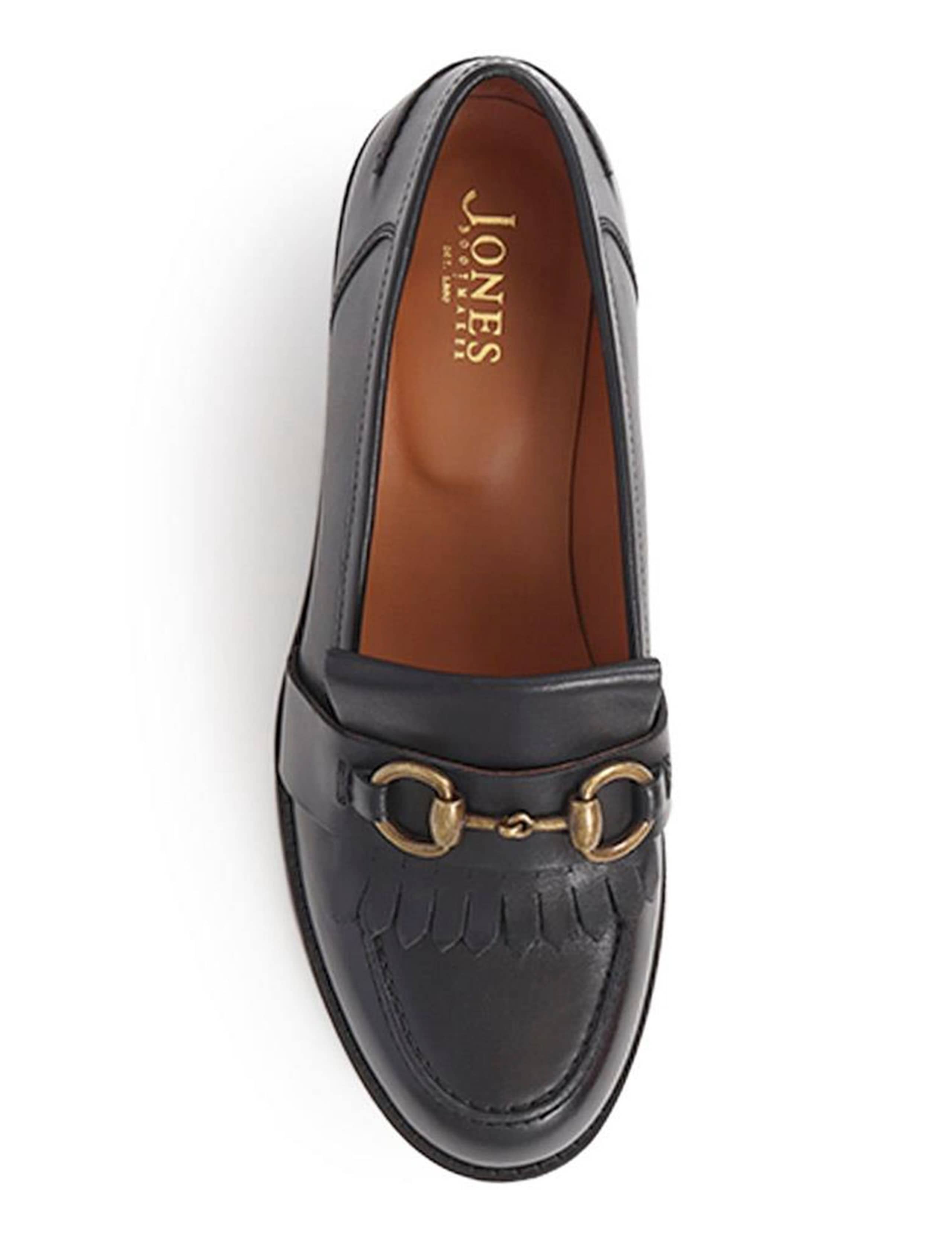 Leather Block Heel Loafers 3 of 5