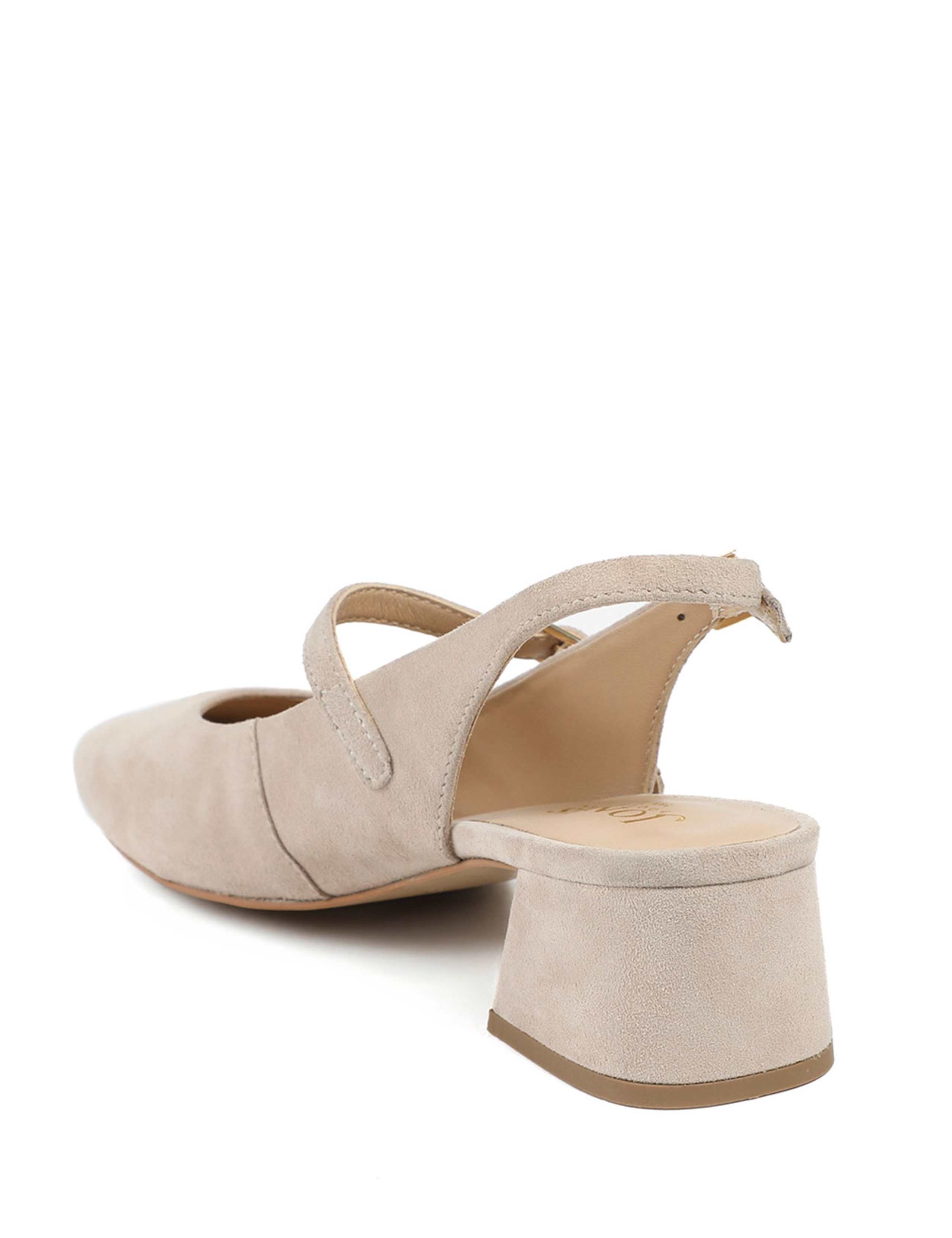 Leather Block Heel Slingback Mary Jane Shoes 5 of 6