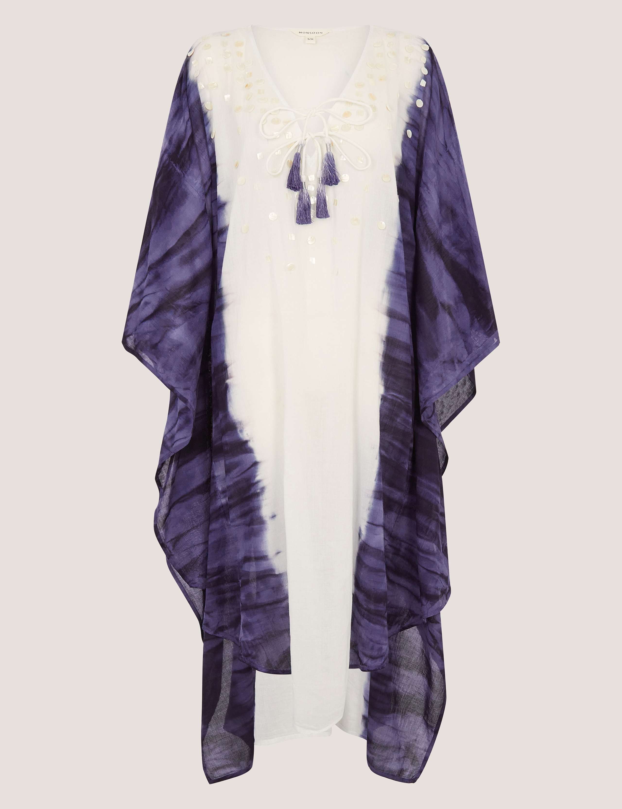 Pure Cotton Embellished Dip Dye Midi Kaftan 2 of 5