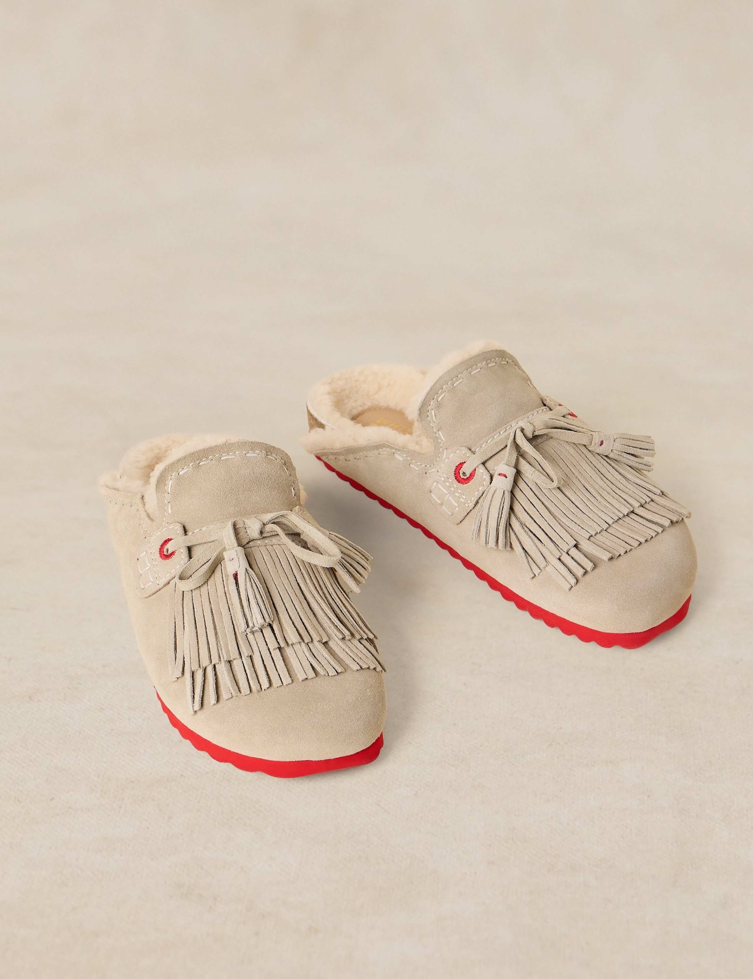 Suede Tassel Mules 2 of 4