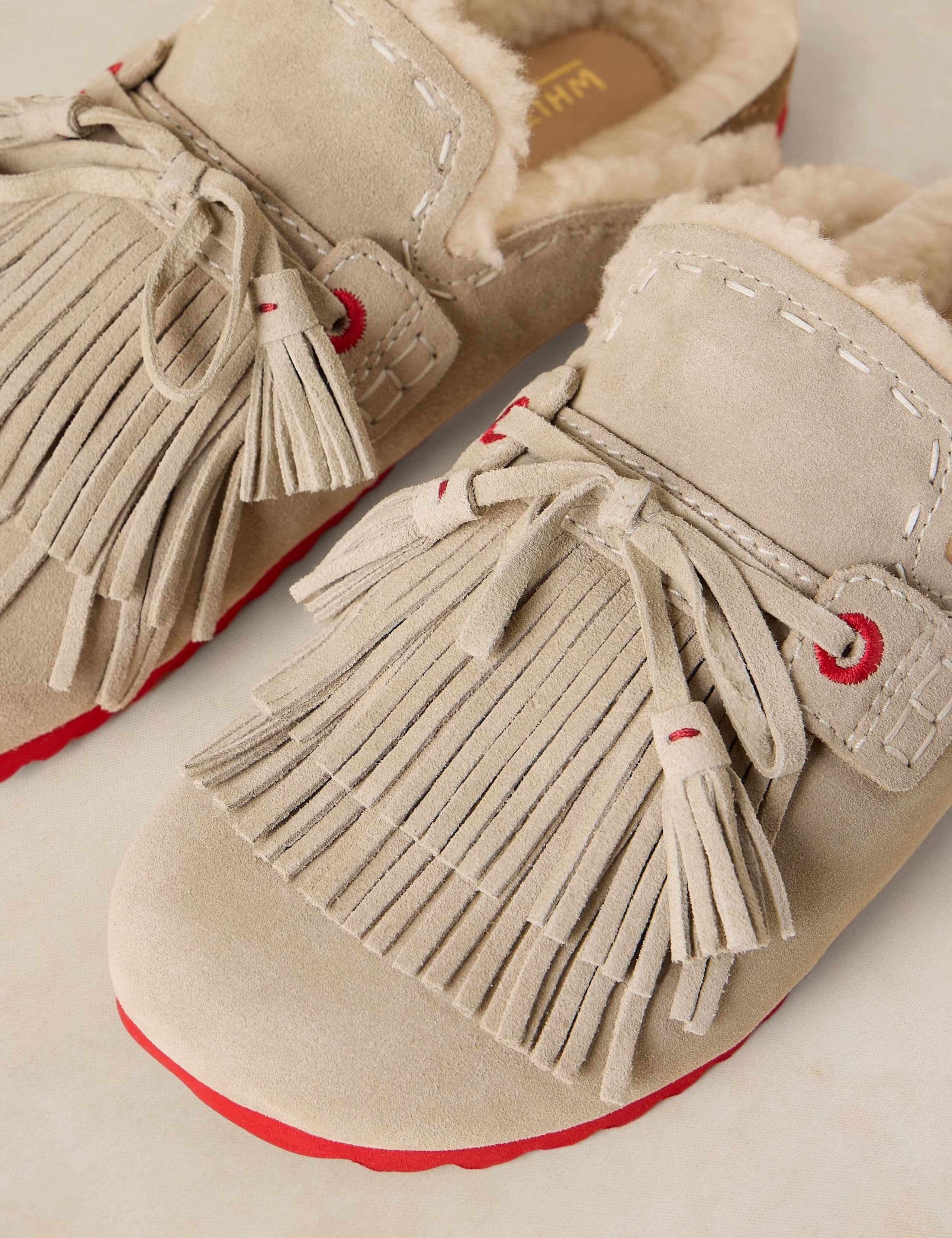 Suede Tassel Mules 4 of 4
