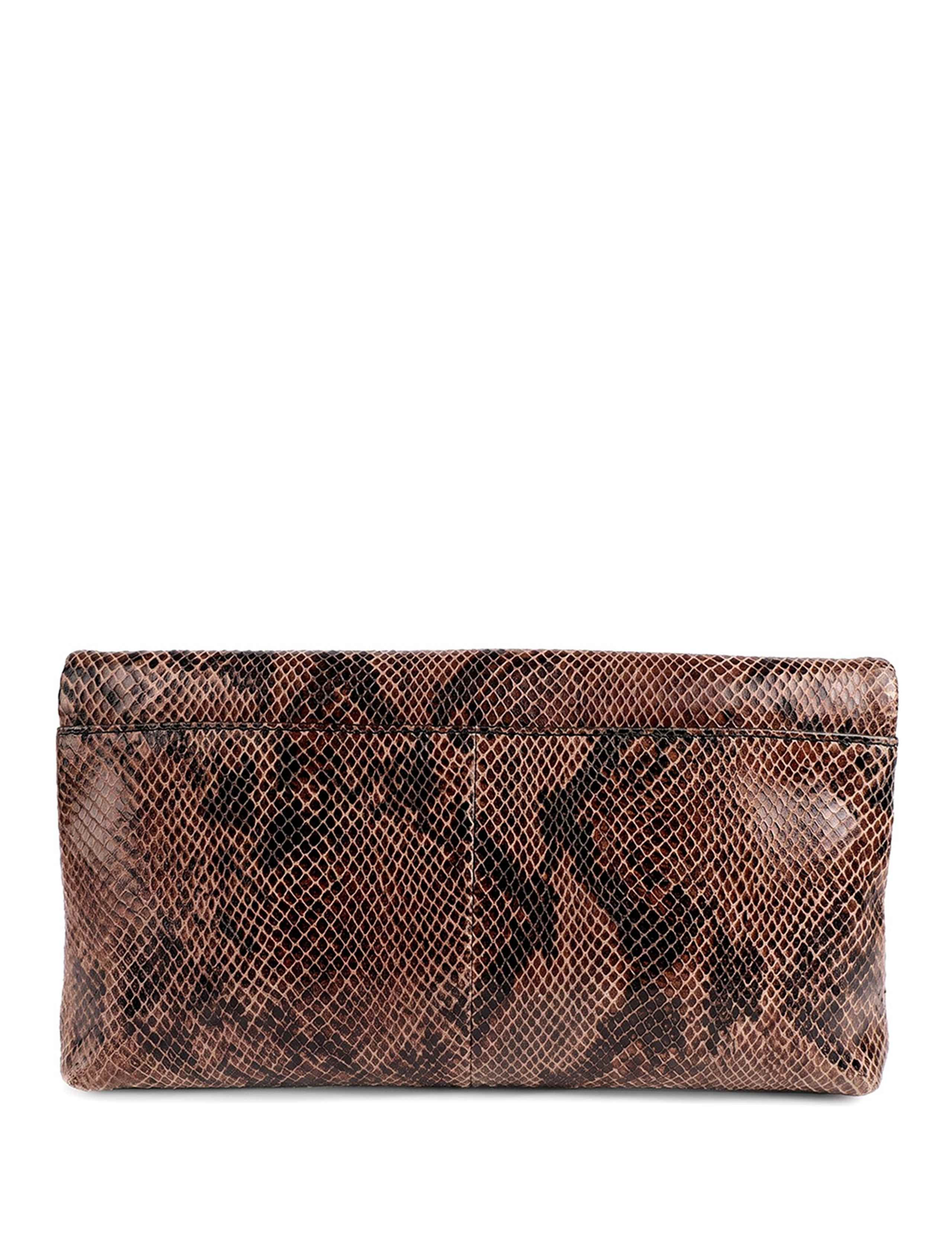 Leather Zip Detail Clutch Bag 3 of 6