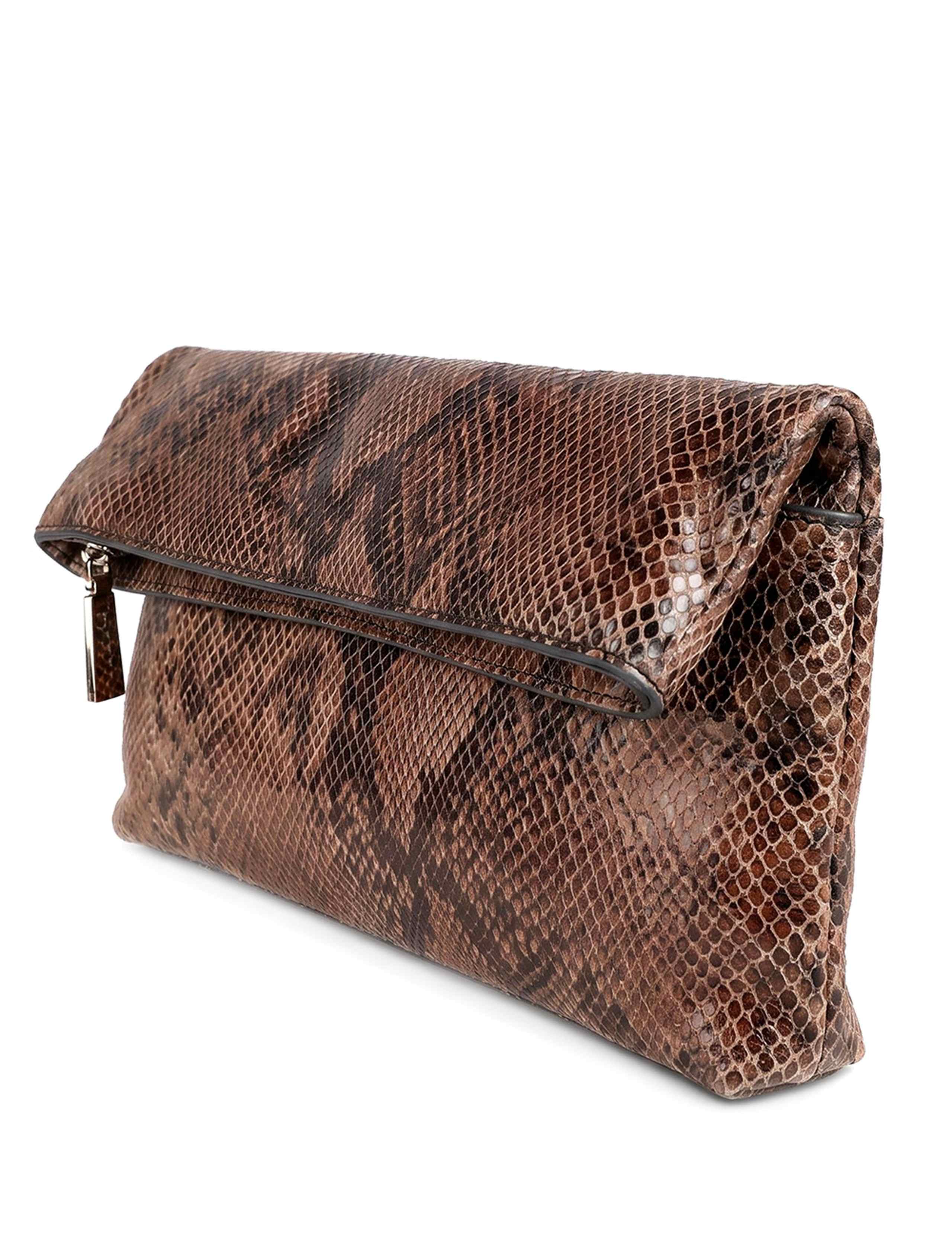 Leather Zip Detail Clutch Bag 4 of 6