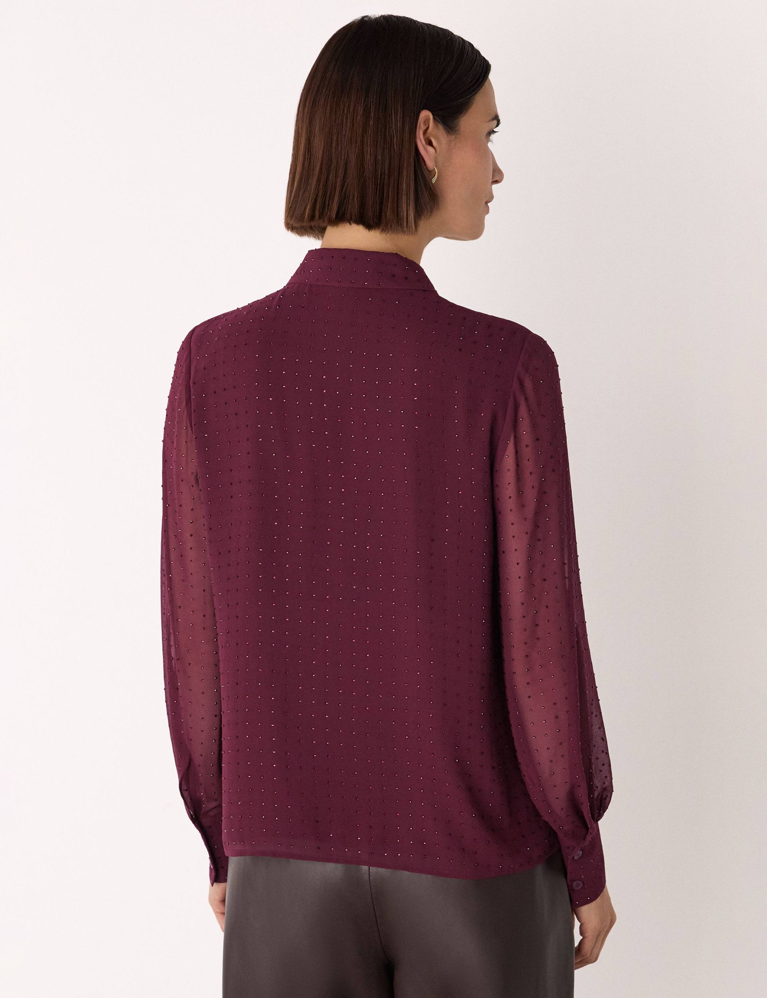 Metallic Dot Sheer Shirt 3 of 4