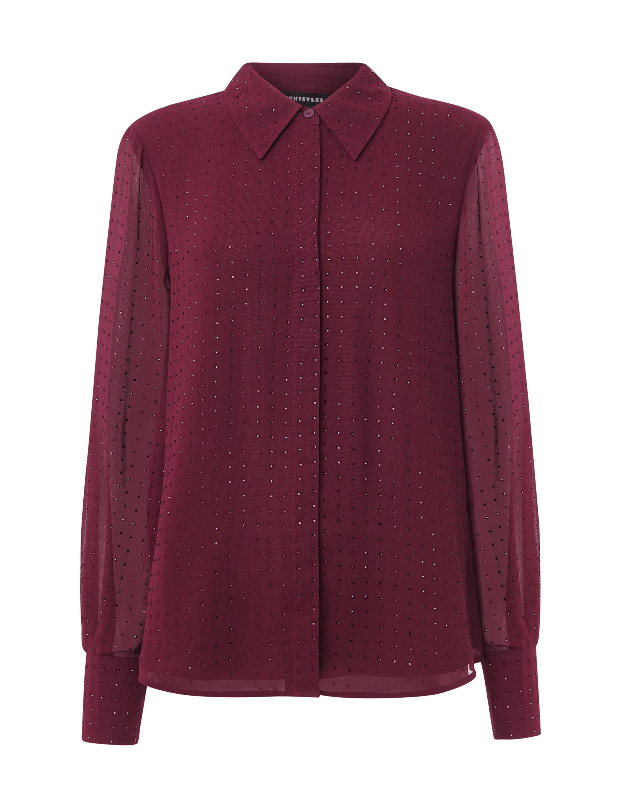 Metallic Dot Sheer Shirt 2 of 4