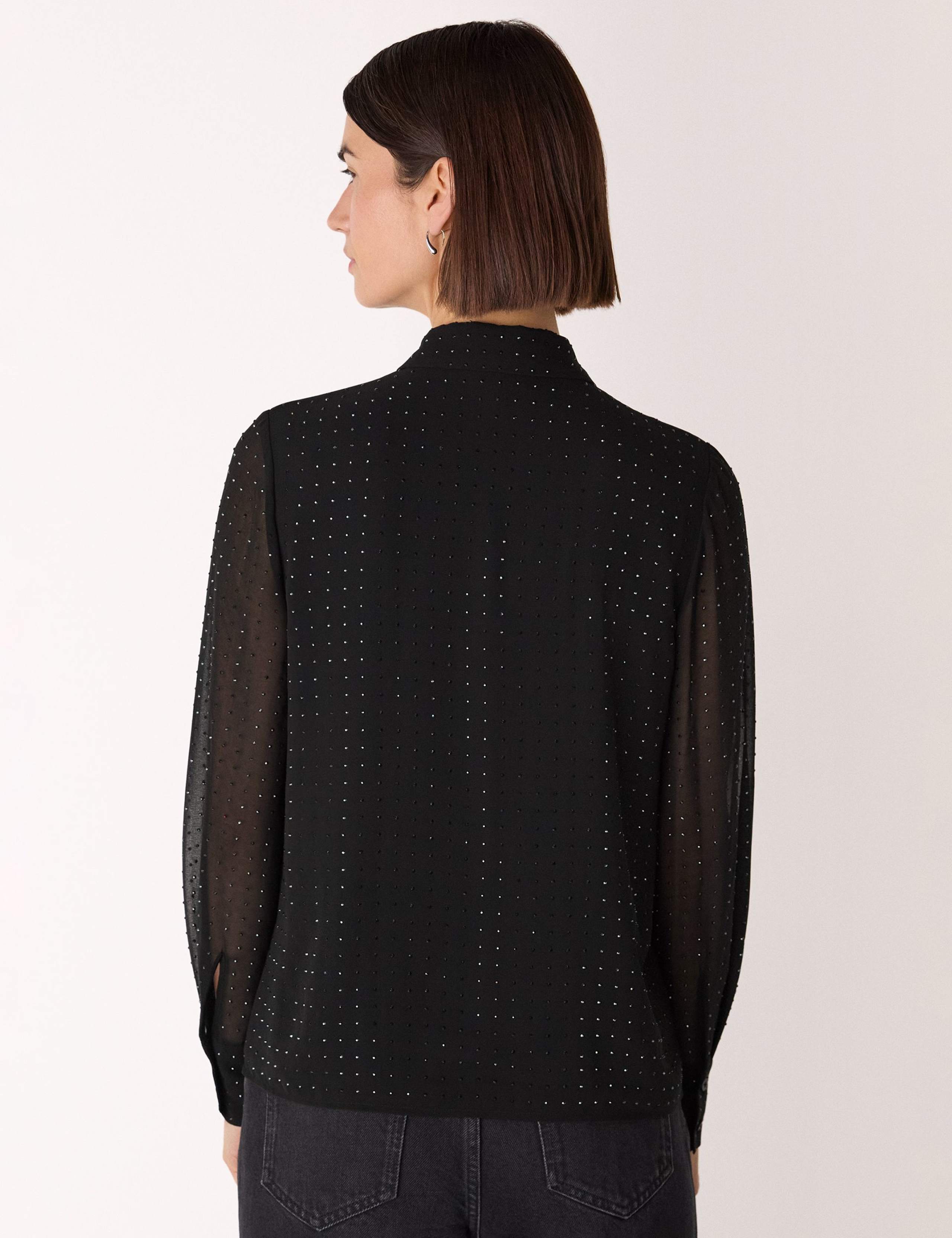 Metallic Dot Sheer Shirt 3 of 4