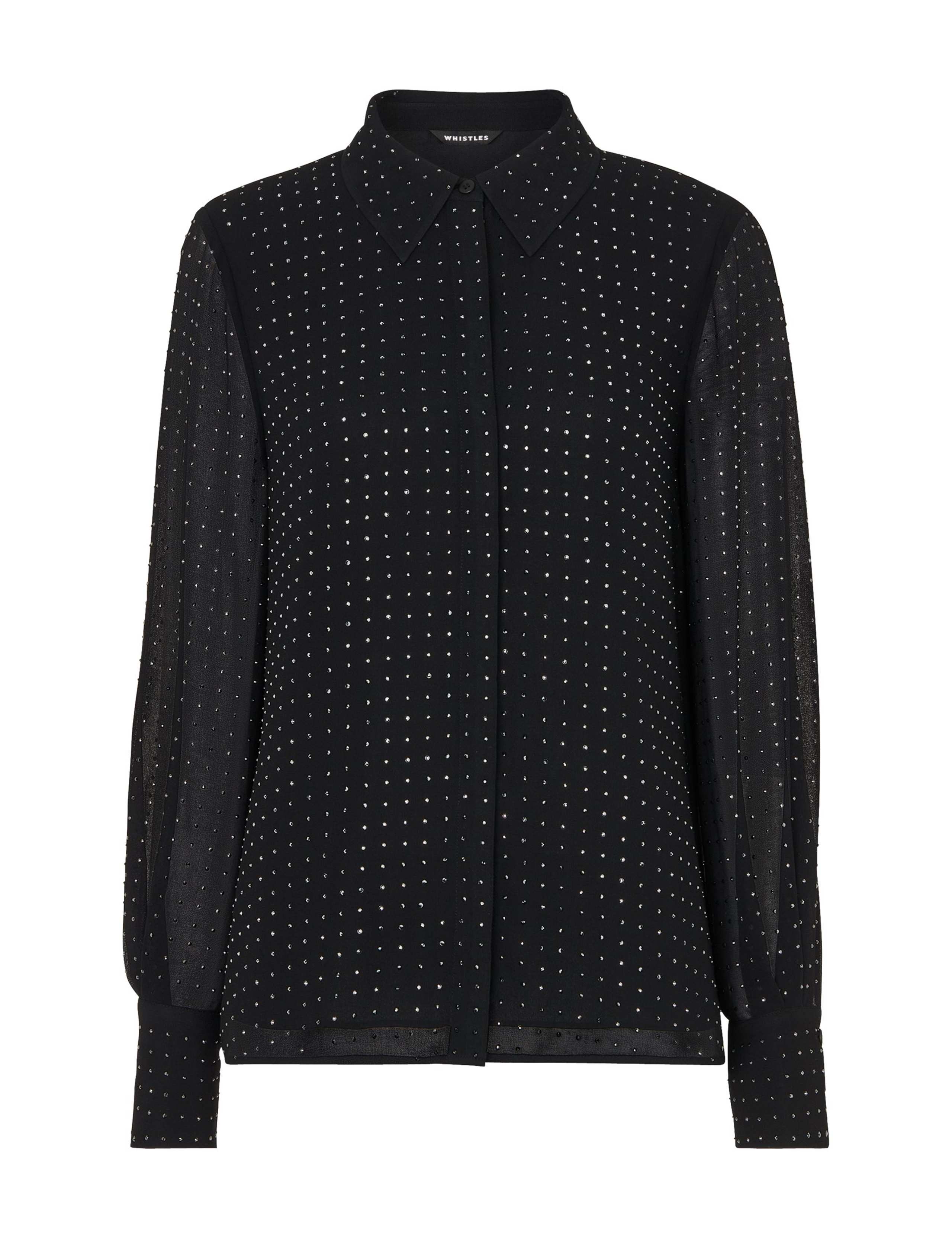 Metallic Dot Sheer Shirt 2 of 4