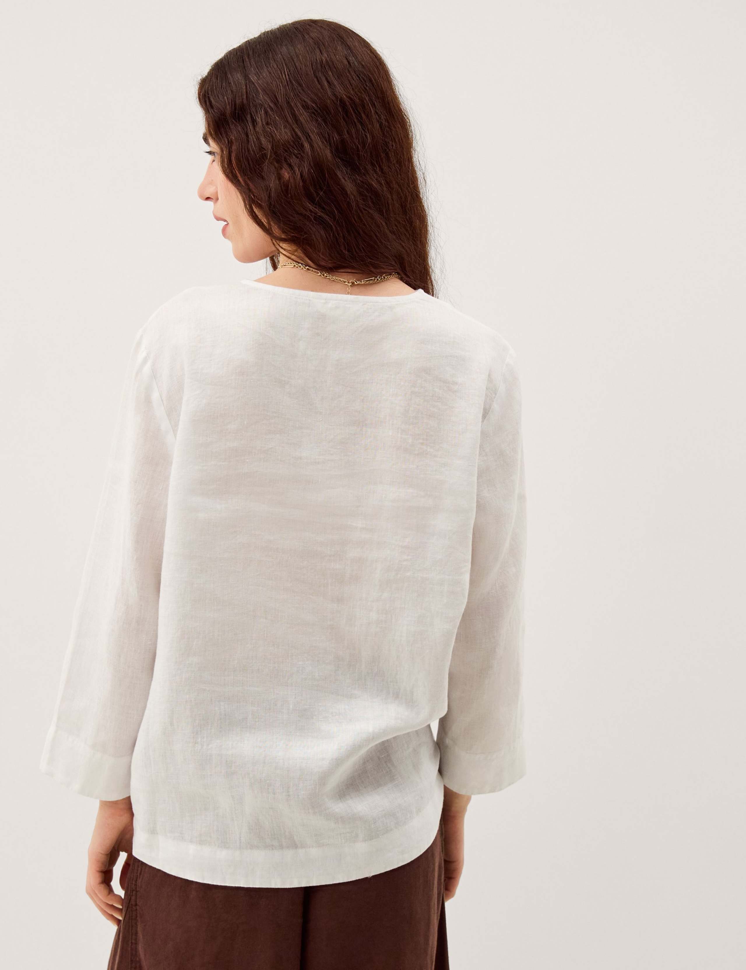 Pure Linen V-Neck Top 3 of 5