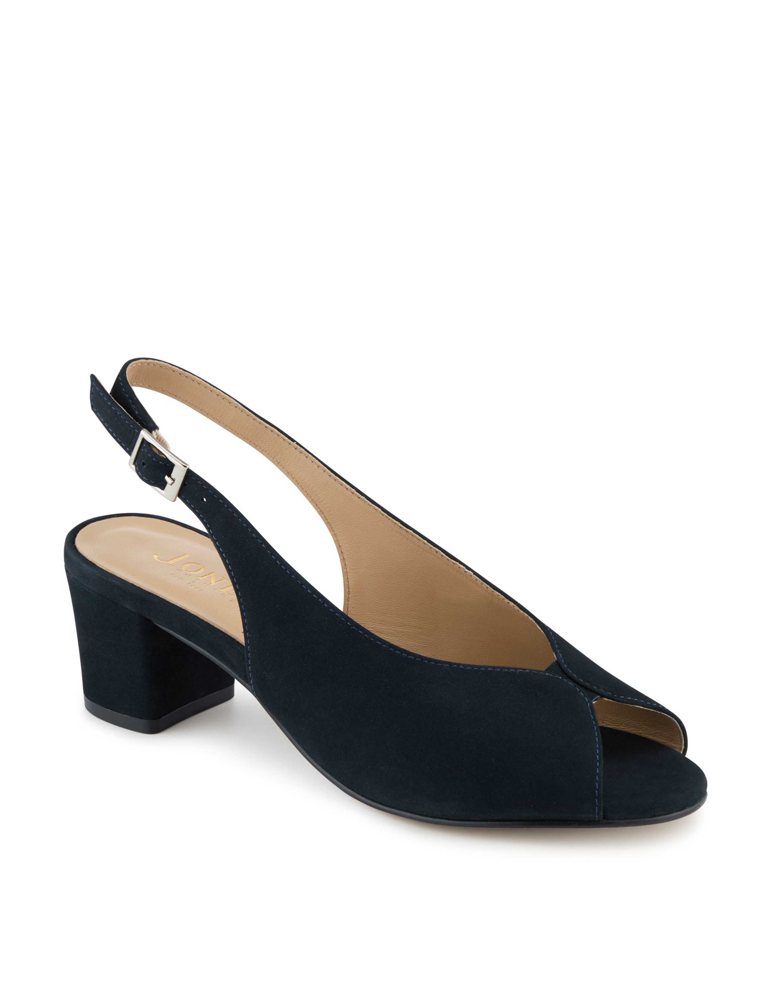 Leather Peep Toe Slingback Court Shoes 3 of 6