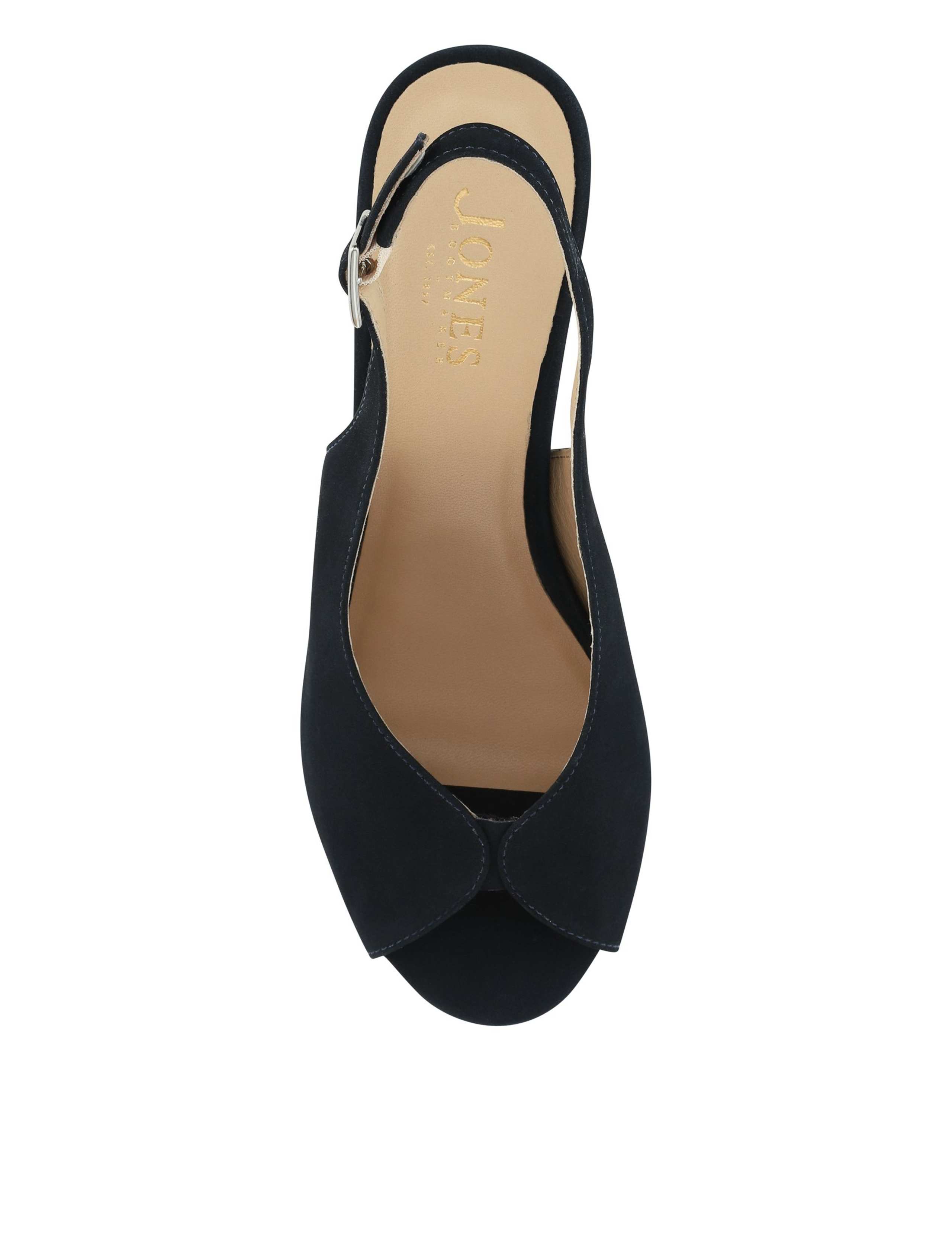 Leather Peep Toe Slingback Court Shoes 4 of 6